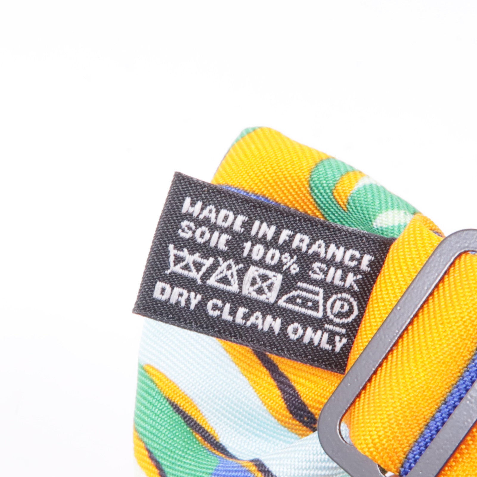 HERMES Bow Tie Silk Multicolor Orange