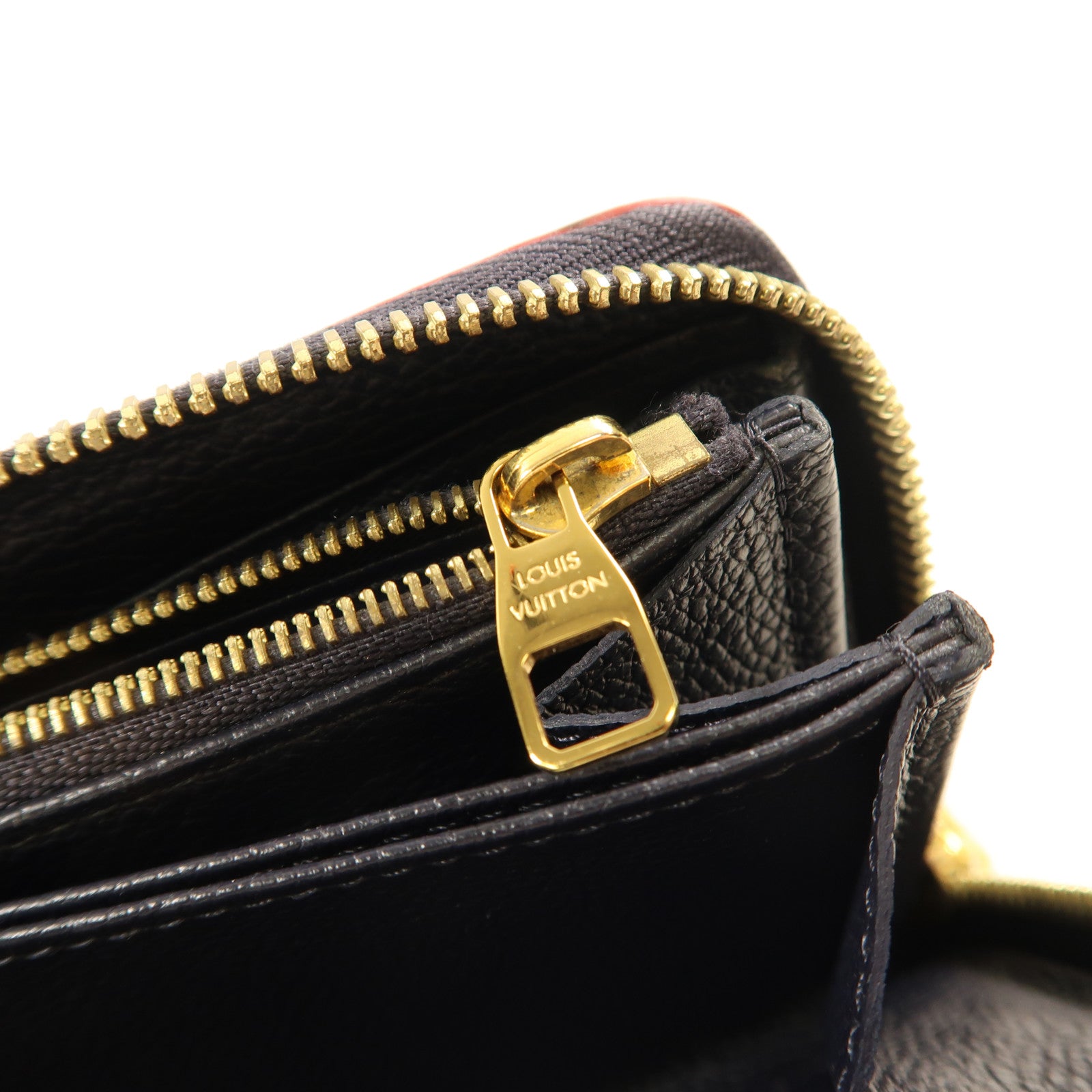 LOUIS VUITTON Monogram Empreinte Zipper Long Wallet金扣長錢包深藍色