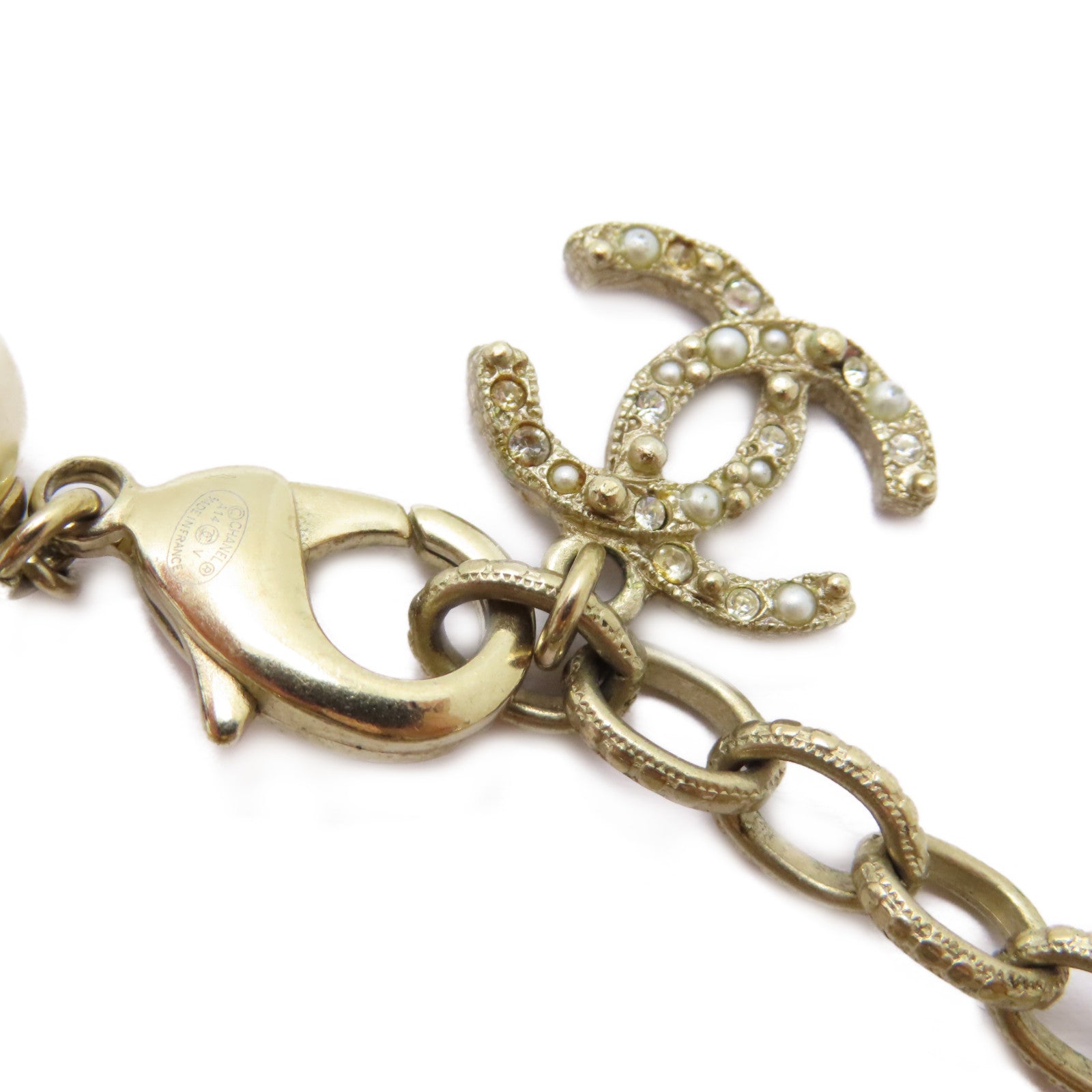 CHANEL 金屬Bracelet手鏈金色/白色
