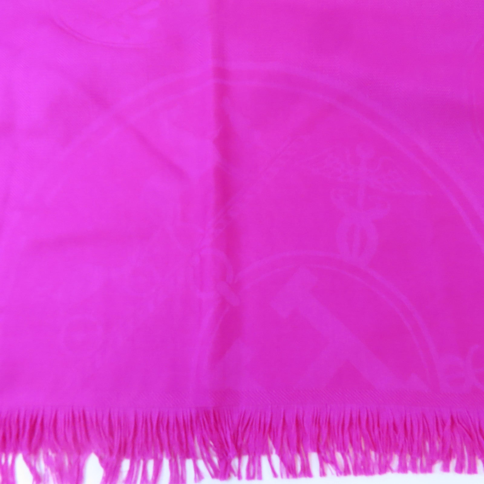 HERMES 羊絨/絲質Scarf圍巾Rose Indien/桃紅色