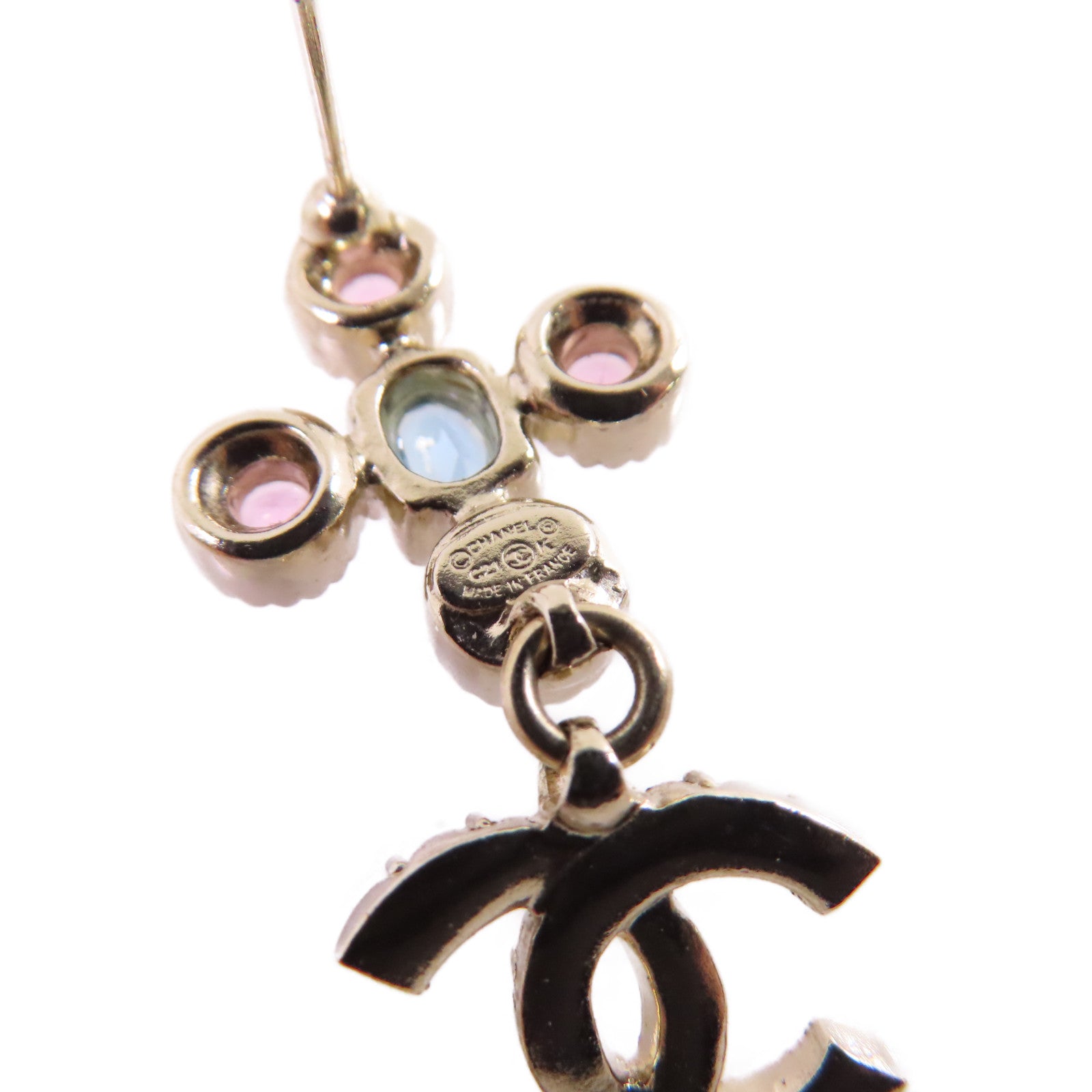 CHANEL 金屬/彩色水鑽Earrings耳環