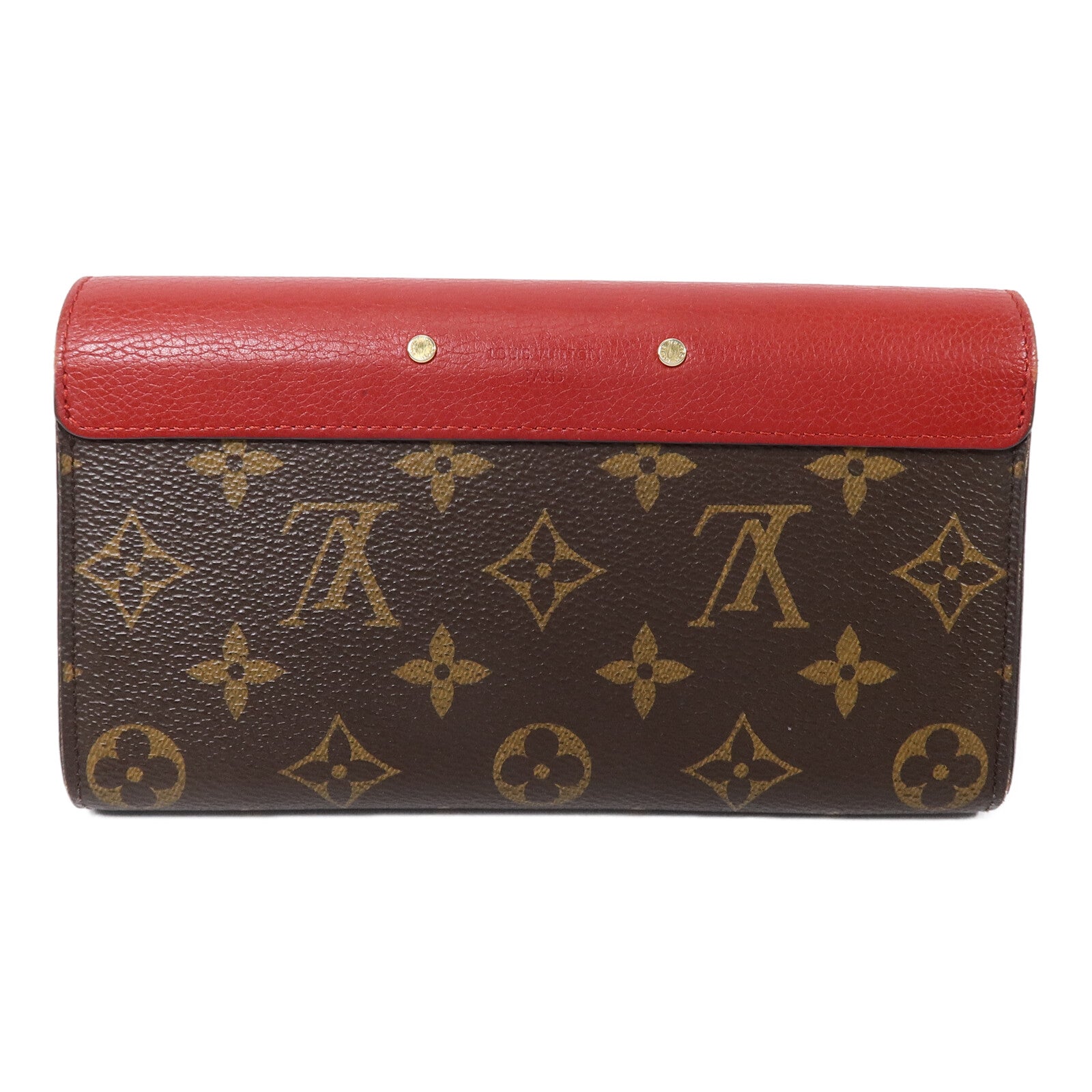 LOUIS VUITTON Monogram Portefeuille Pallas Long Wallet金扣長錢包