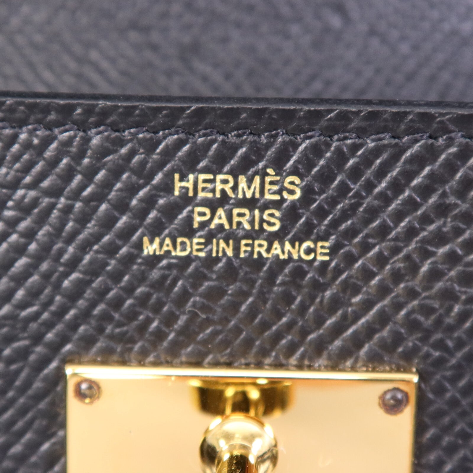 HERMES Epsom皮革Kelly To Go金扣肩背袋Noir