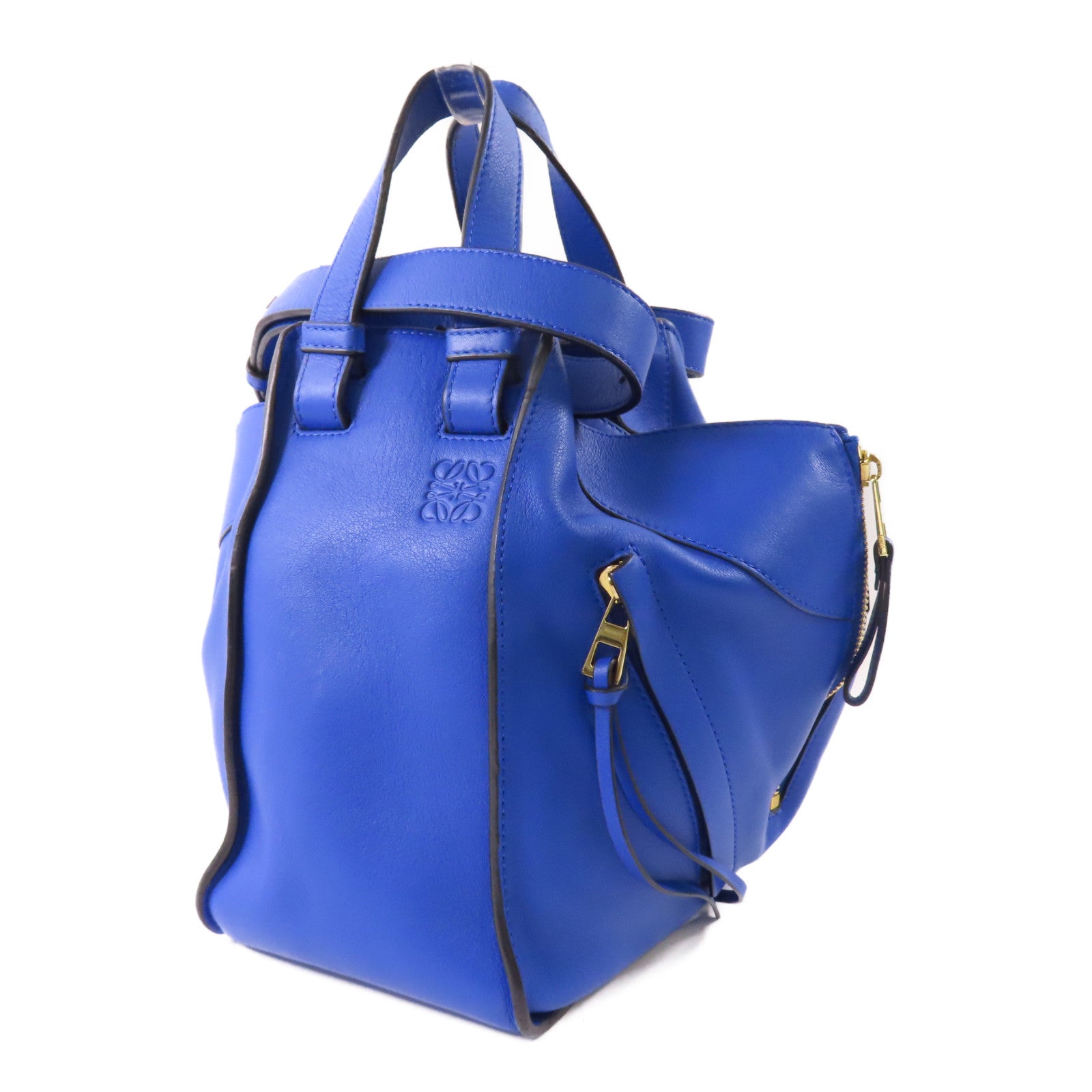 LOEWE 【激減優惠】牛皮皮革Hammock銀扣肩背袋