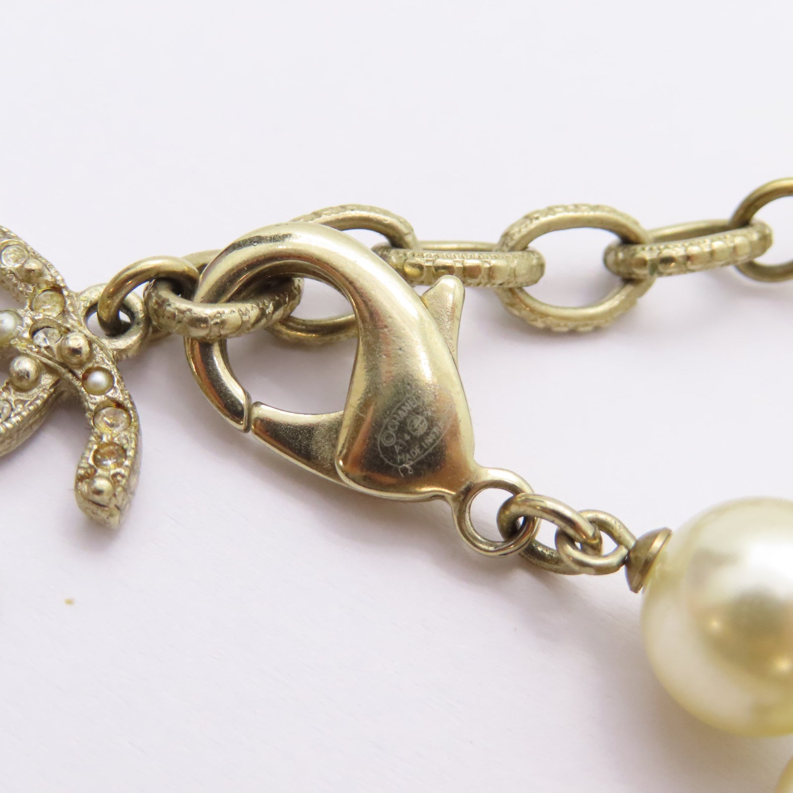 CHANEL 金屬Bracelet手鏈金色/白色