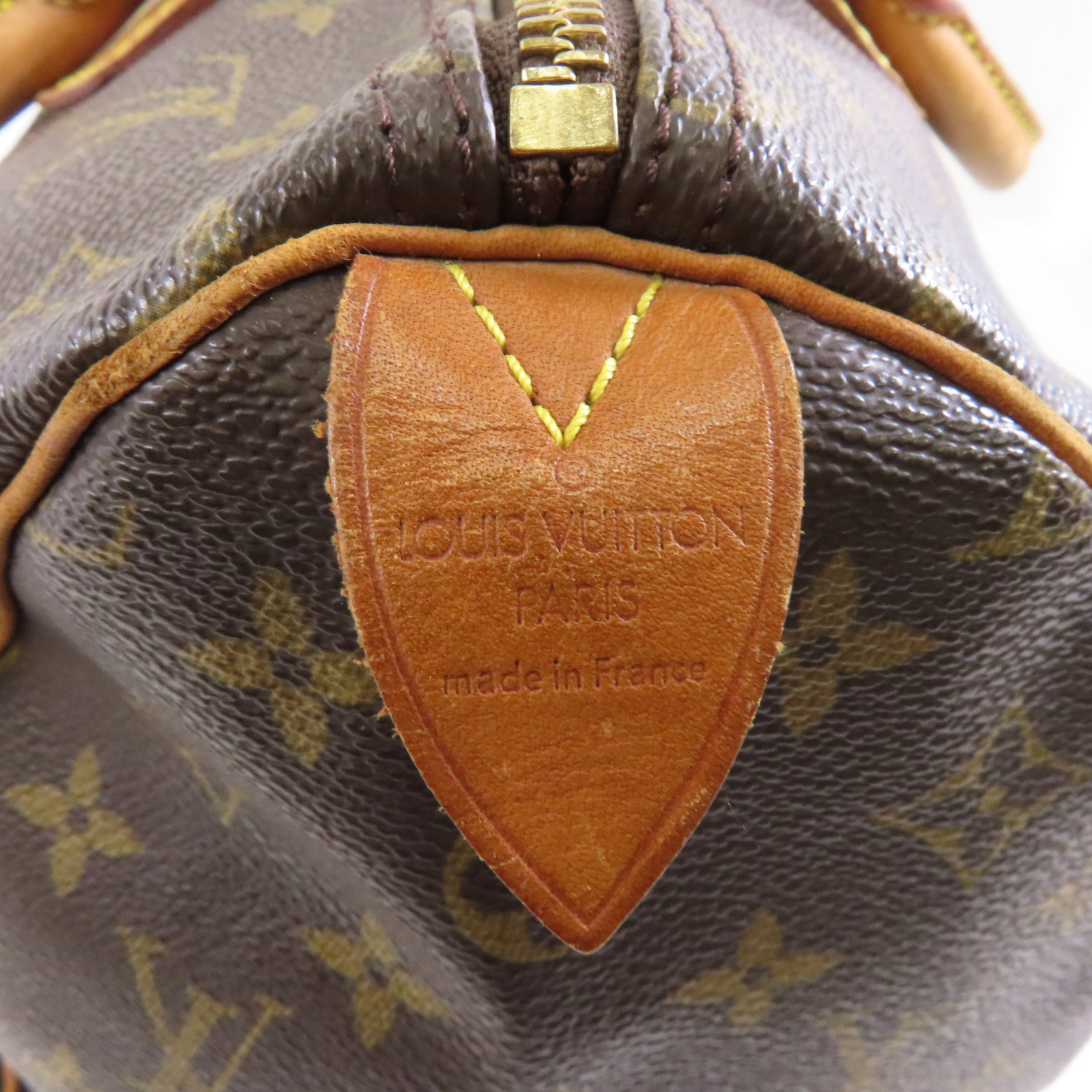 LOUIS VUITTON Monogram Speedy 35金扣手挽袋啡色