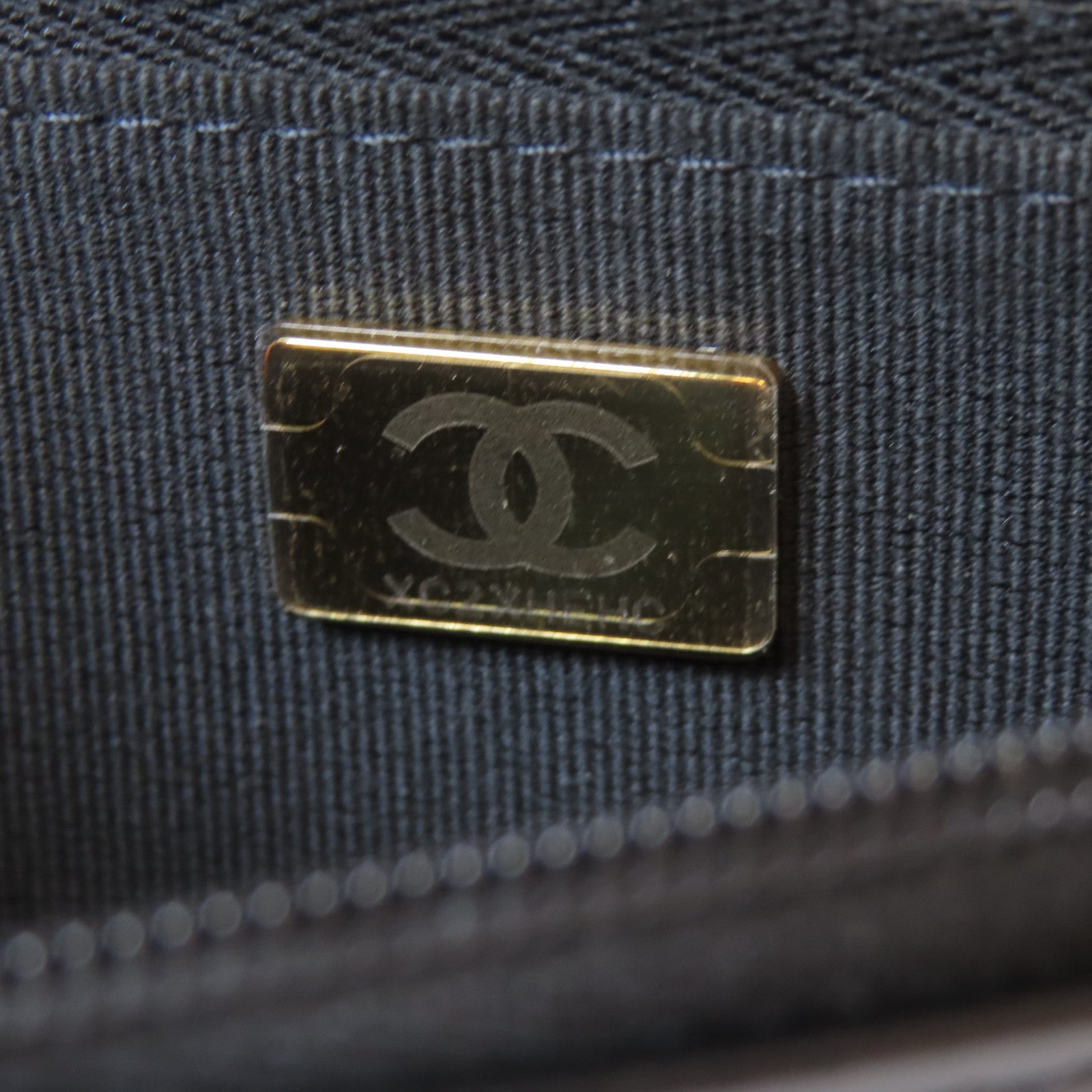 CHANEL 菱格羊皮皮革Wallet On Chain金扣鏈帶肩背袋黑色