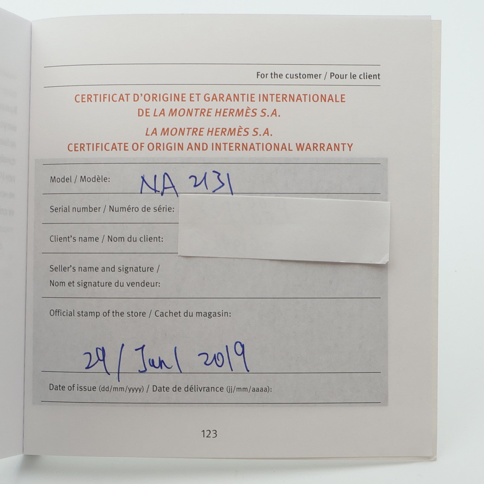 HERMES Nantucket Watch With Diamond NA2.131