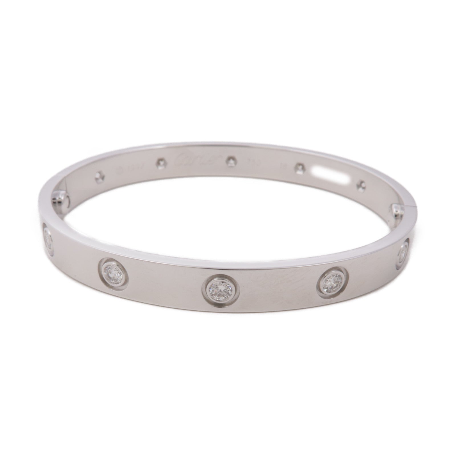 CARTIER Love Bracelet B6070417 Diamond 18K White Gold #16