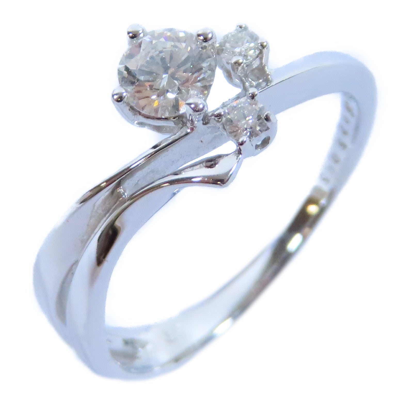 JEWELRY **【激減優惠】18K白金Diamond Ring 0.25ct/0.05ct鑽石戒指US#5.25