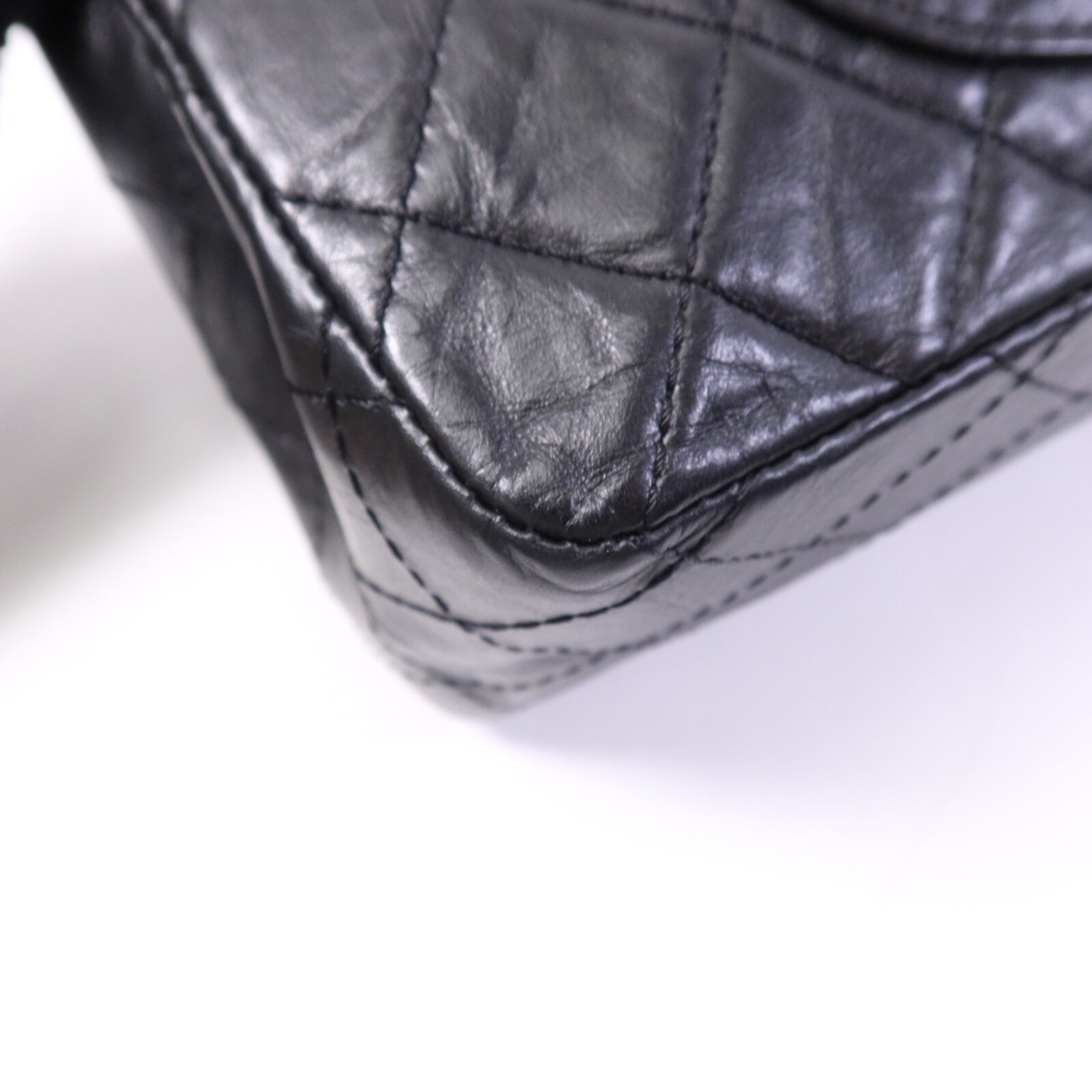 CHANEL 牛皮皮革2.55 Large銀扣鏈帶肩背袋