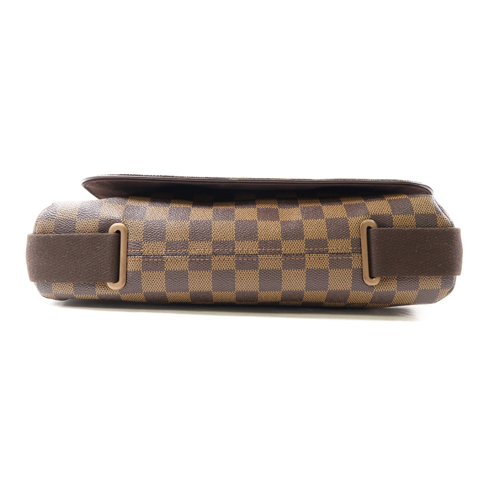 LOUIS VUITTON Damier Brooklyn MM金扣肩背袋啡色