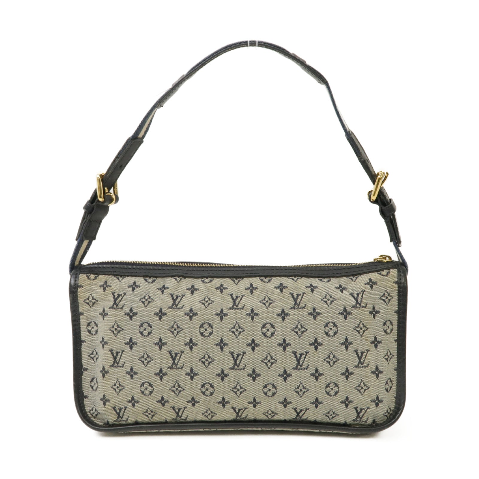 LOUIS VUITTON 【激減優惠】Monogram Mini帆布Pochette金扣肩背袋藍色