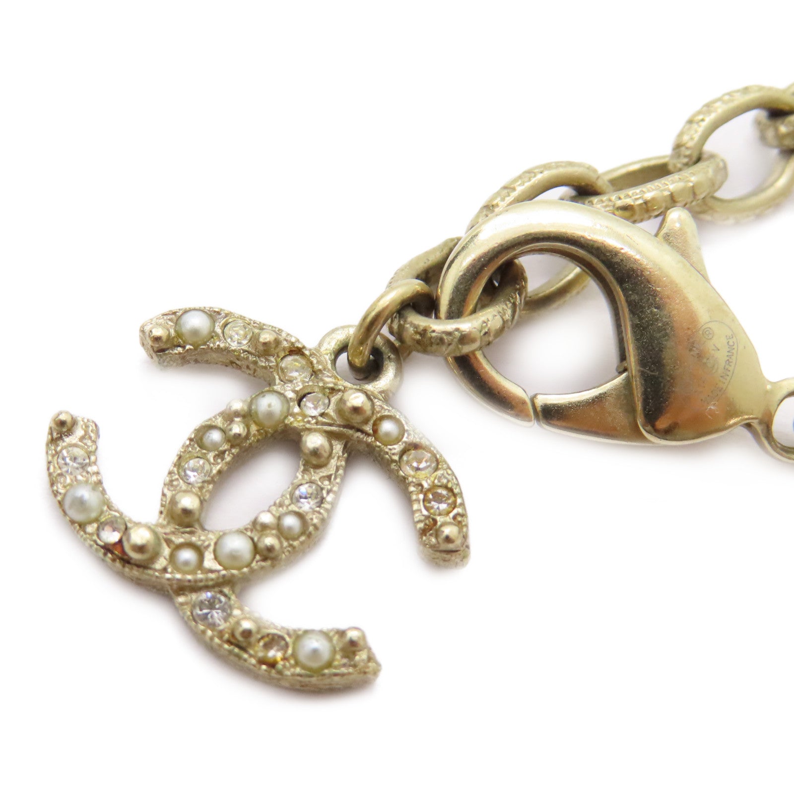 CHANEL 金屬Bracelet手鏈金色/白色