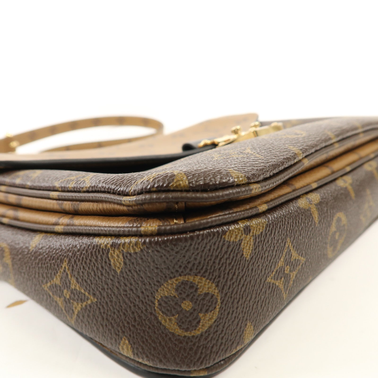 LOUIS VUITTON Monogram Reverse Pochette Metis金扣手挽肩背兩用袋