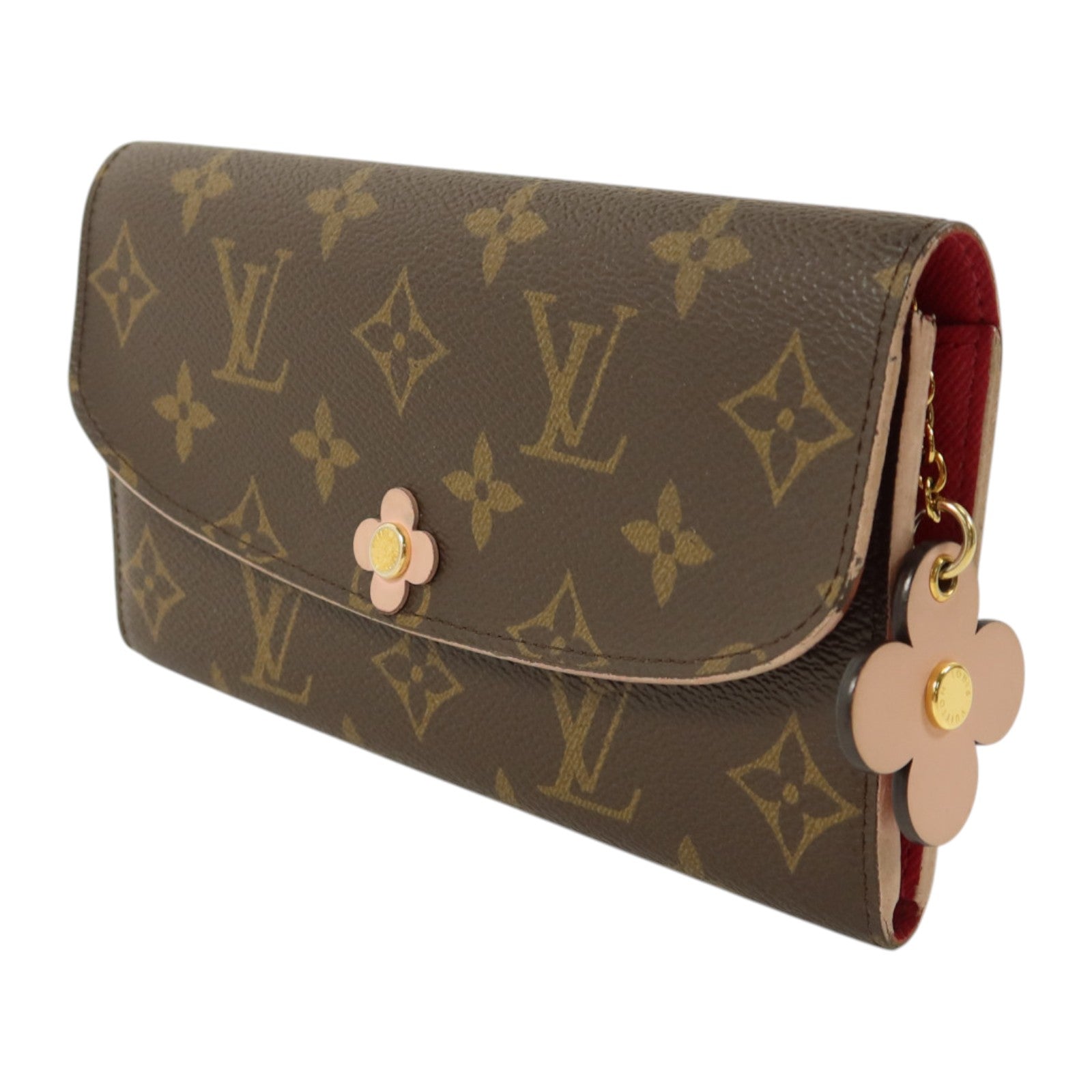 LOUIS VUITTON Monogram Blooming Flowers Emilie Wallet金扣長錢包