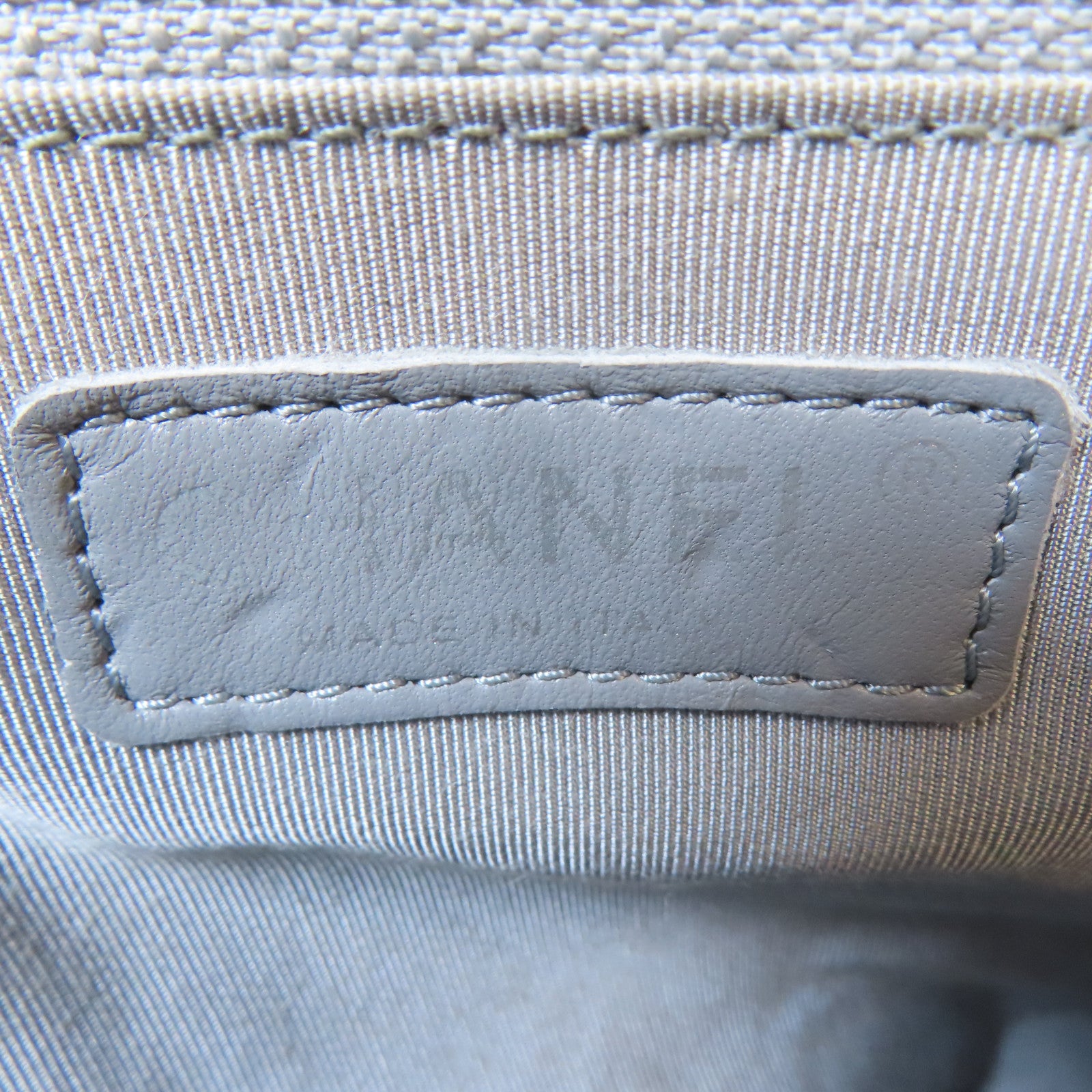 CHANEL 菱格牛皮皮革Chain Shoulder銀扣鏈帶肩背袋藍色