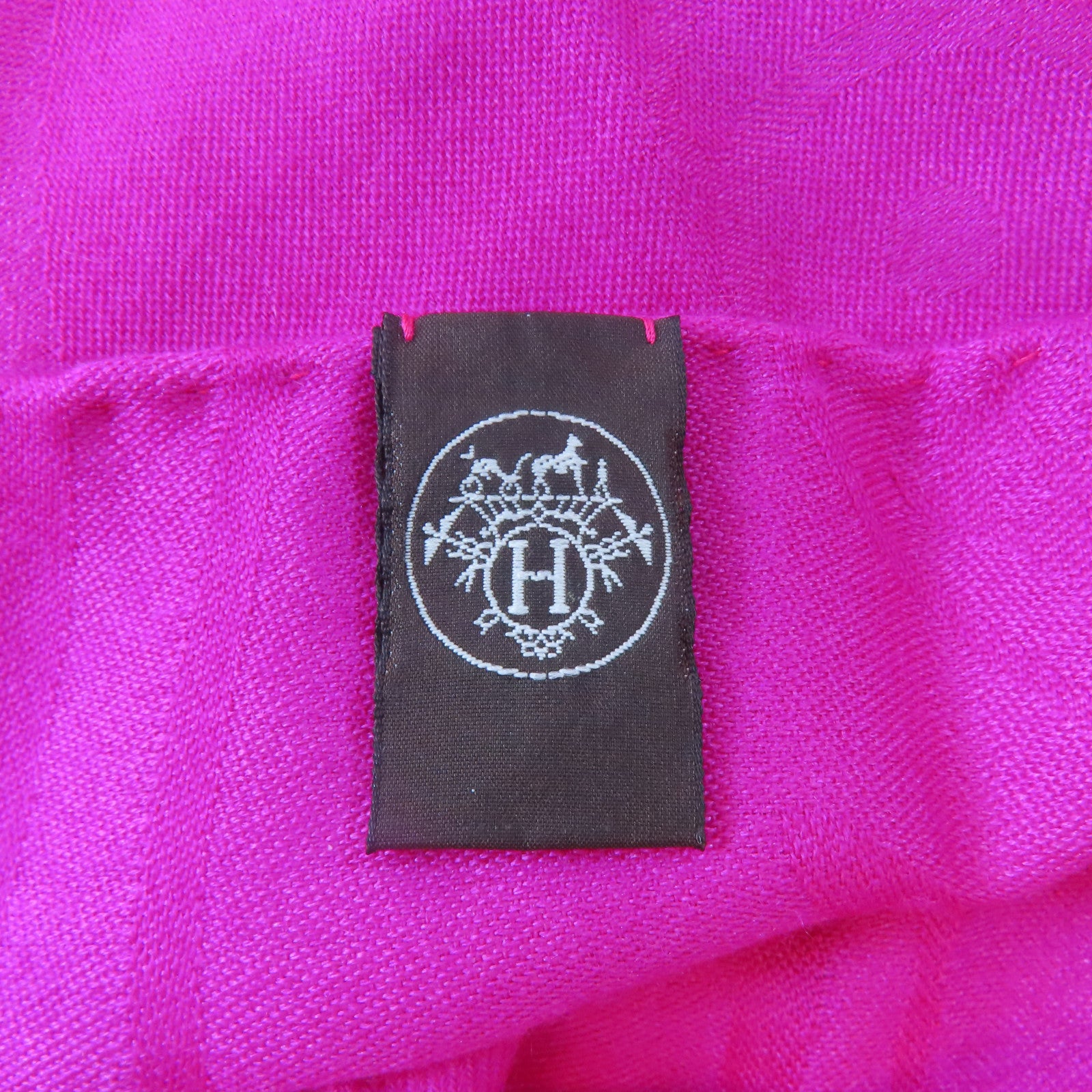 HERMES 羊絨/絲質Scarf圍巾Rose Indien/桃紅色