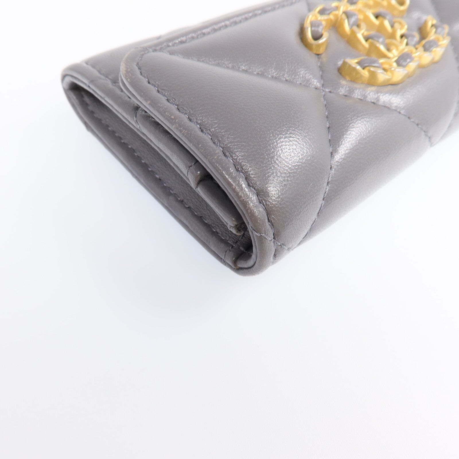 CHANEL 羊皮皮革19 Card Holder金扣卡片套