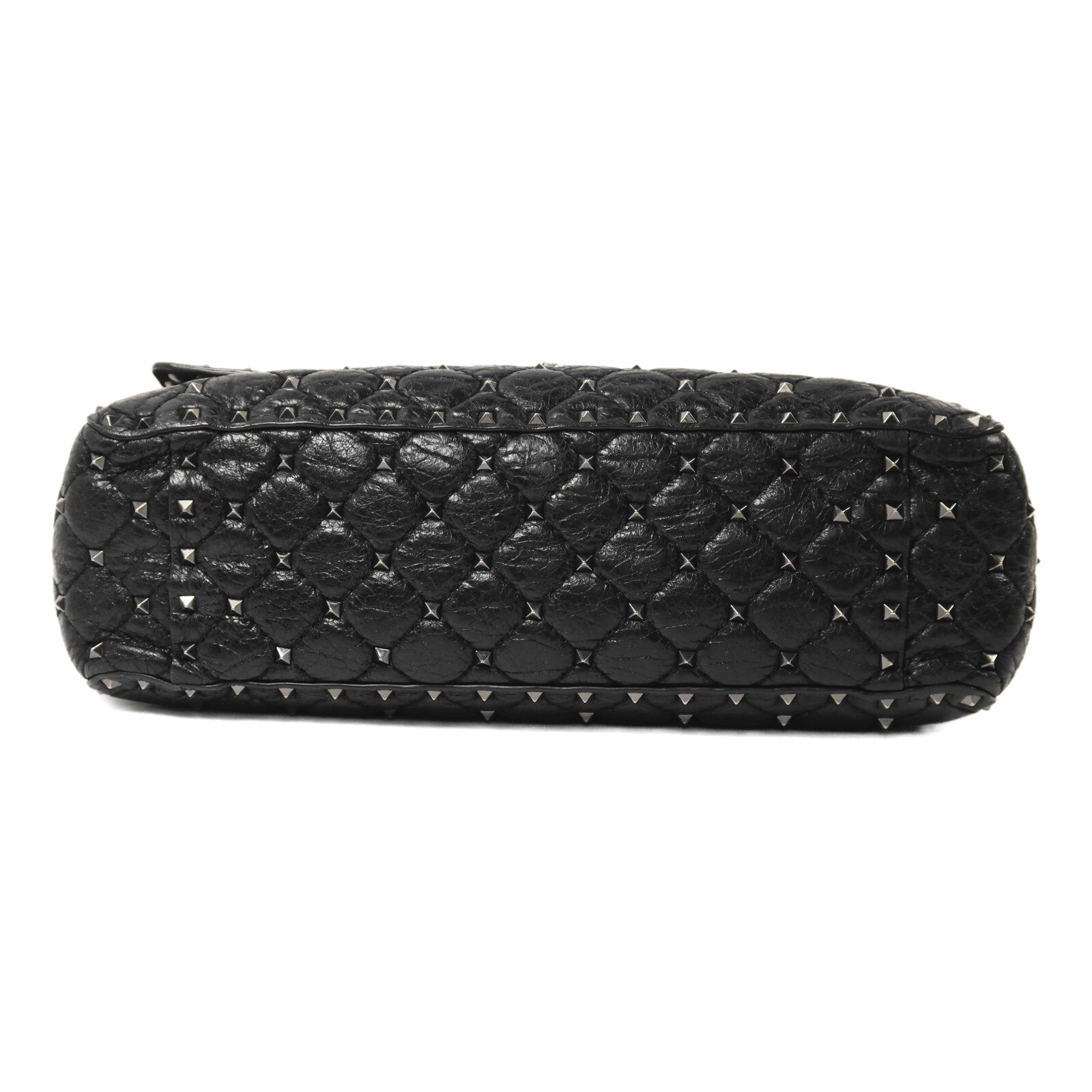 Valentino 牛皮皮革Rockstud Spike銀扣鏈帶手挽肩背兩用袋