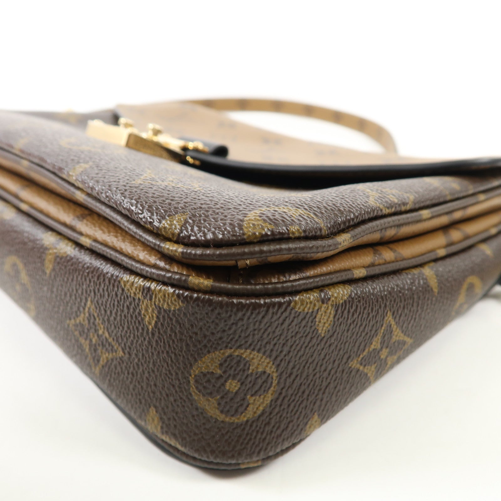 LOUIS VUITTON Monogram Reverse Pochette Metis金扣手挽肩背兩用袋