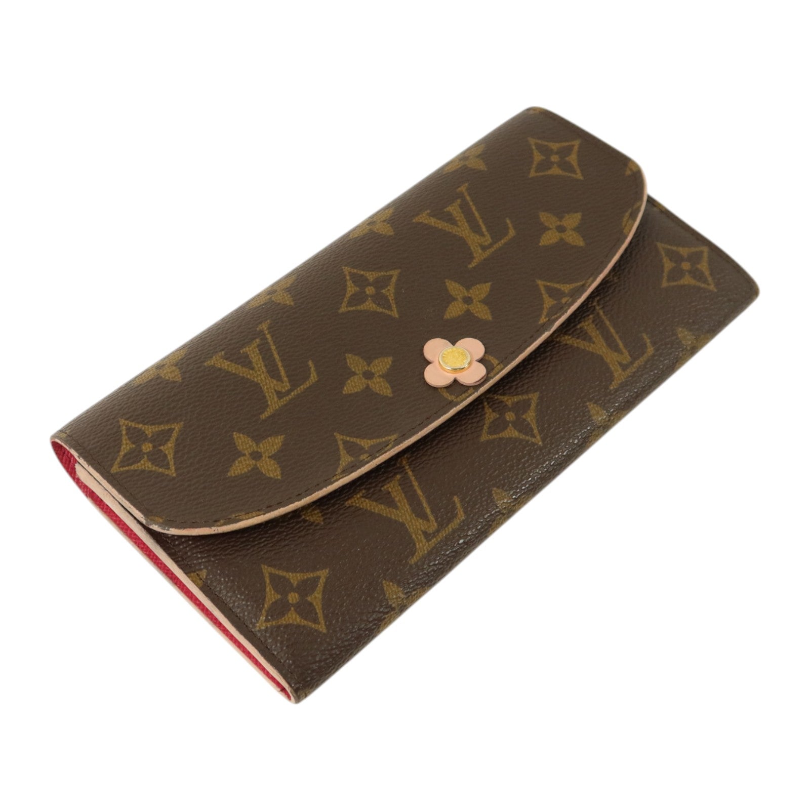 LOUIS VUITTON Monogram Blooming Flowers Emilie Wallet金扣長錢包