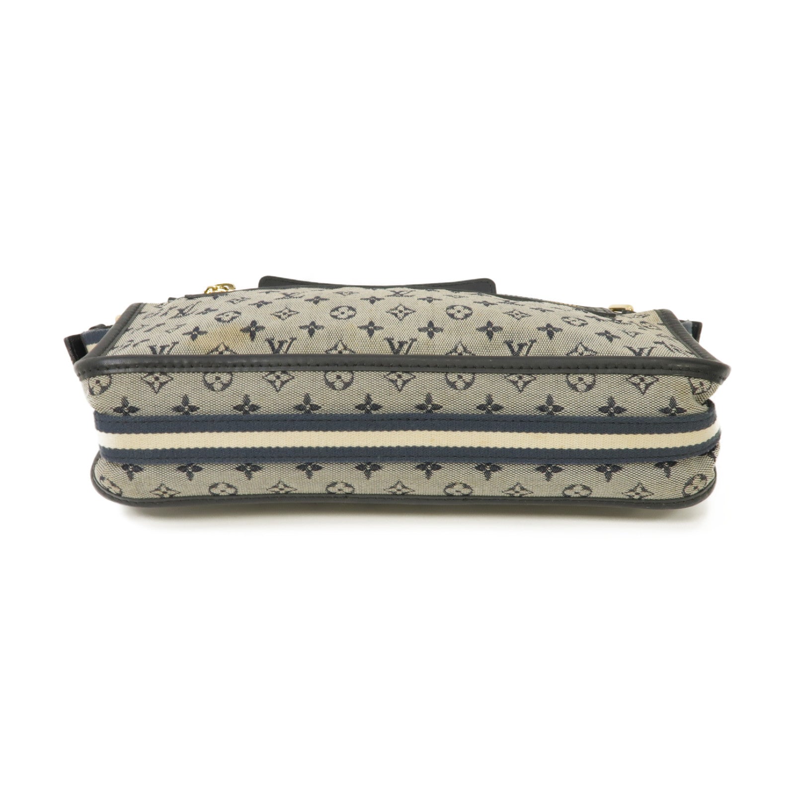 LOUIS VUITTON 【激減優惠】Monogram Mini帆布Pochette金扣肩背袋藍色