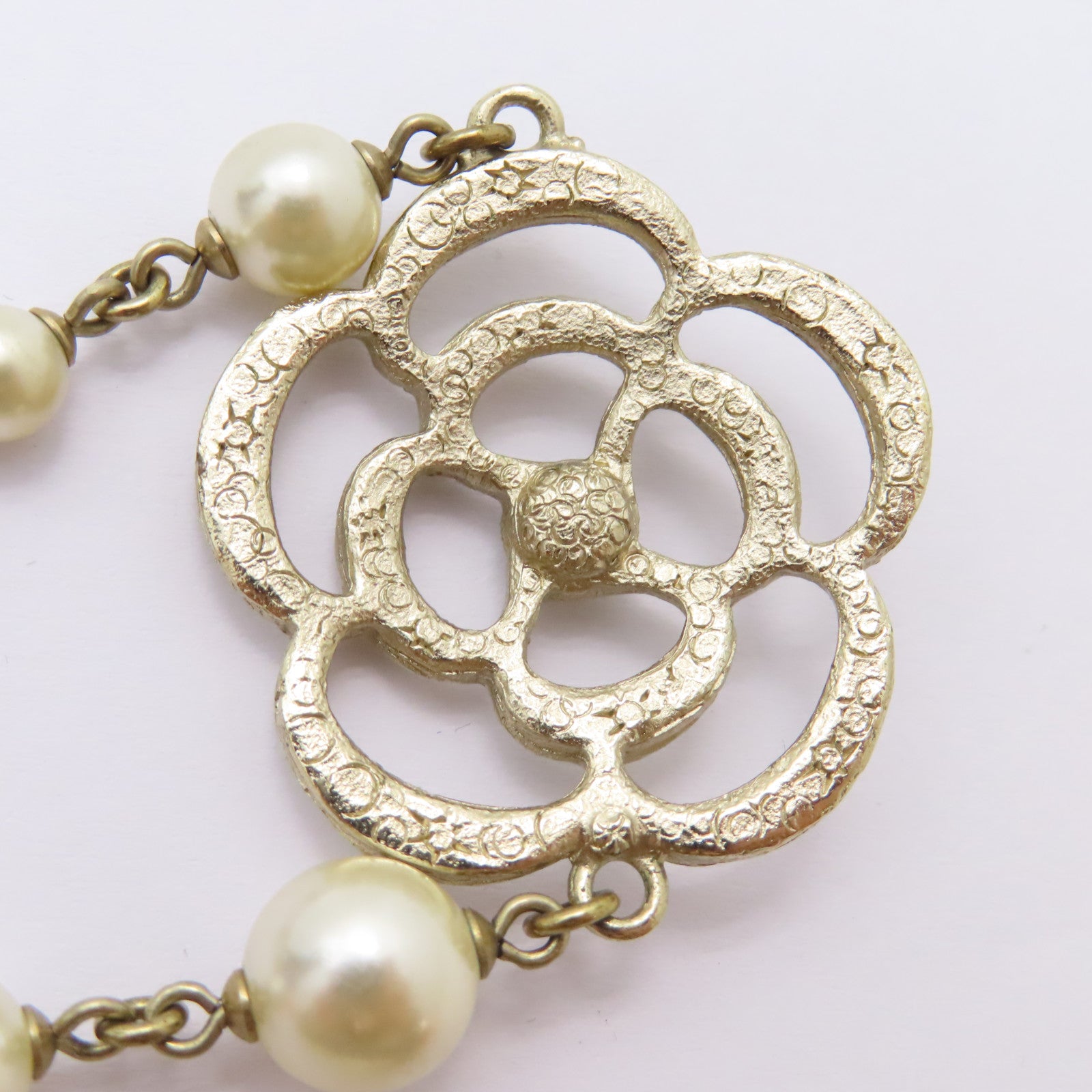 CHANEL 金屬Bracelet手鏈金色/白色