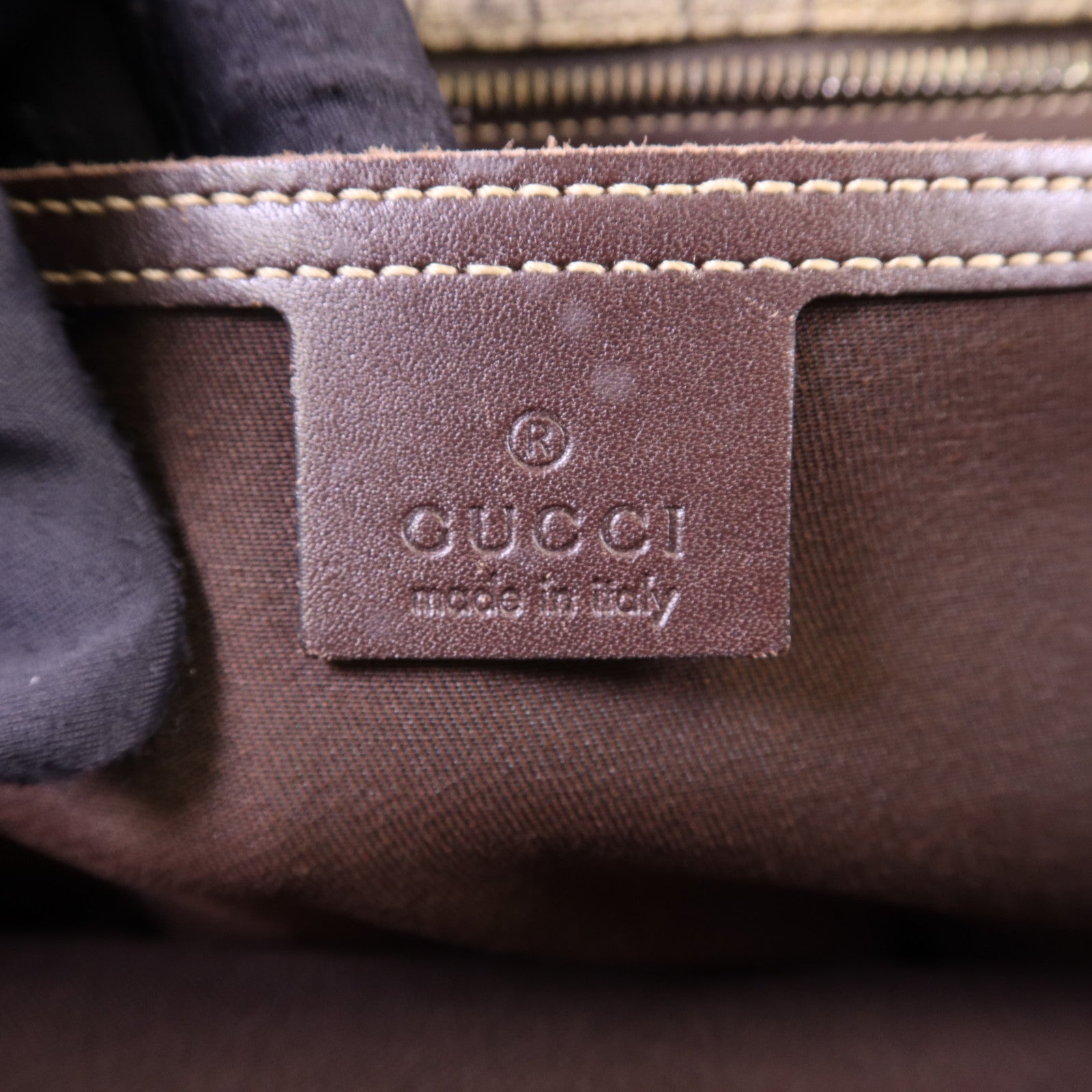 GUCCI 帆布Tote Bag銀扣手挽袋
