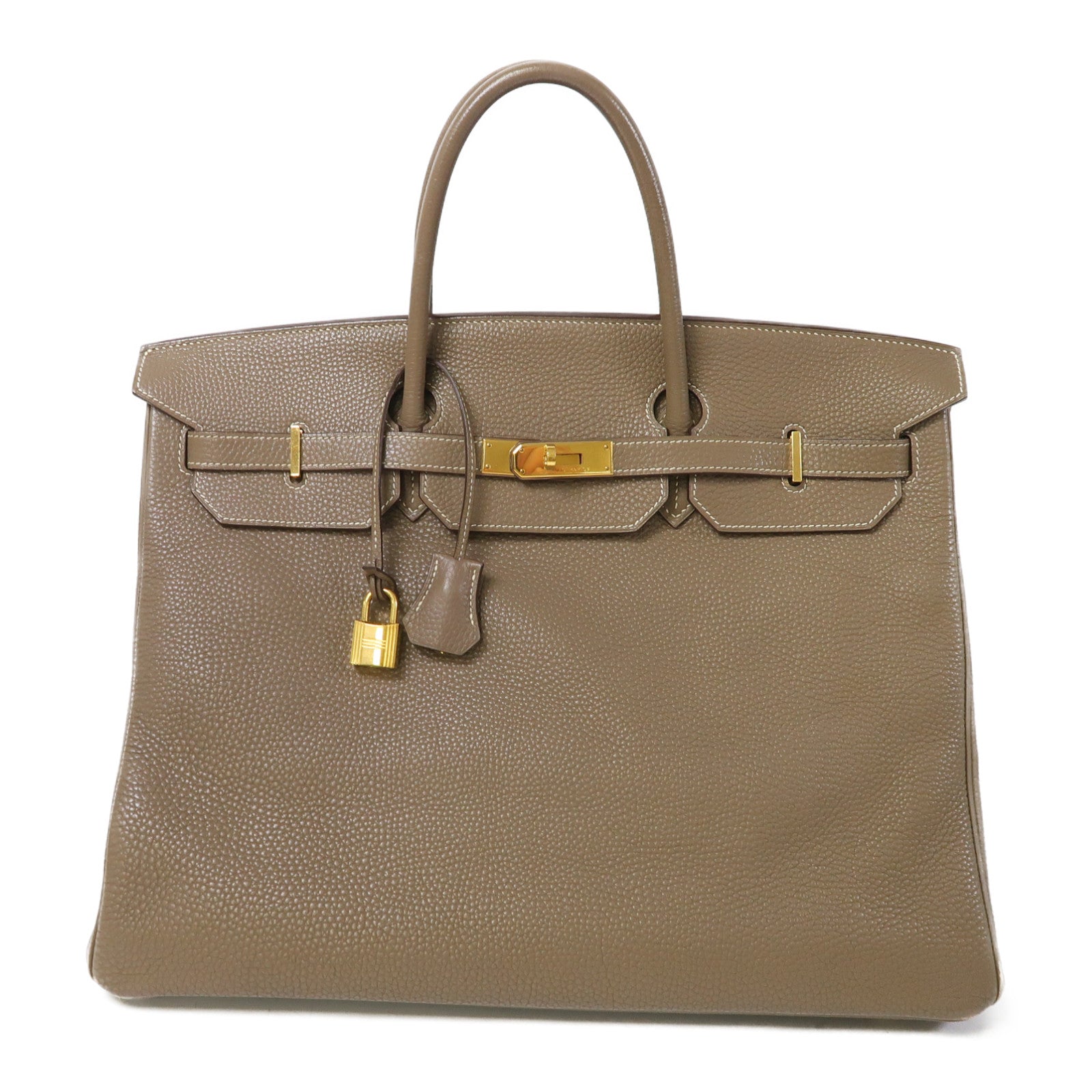HERMES Togo皮革Birkin 40金扣手挽袋Etoupe/大象灰色