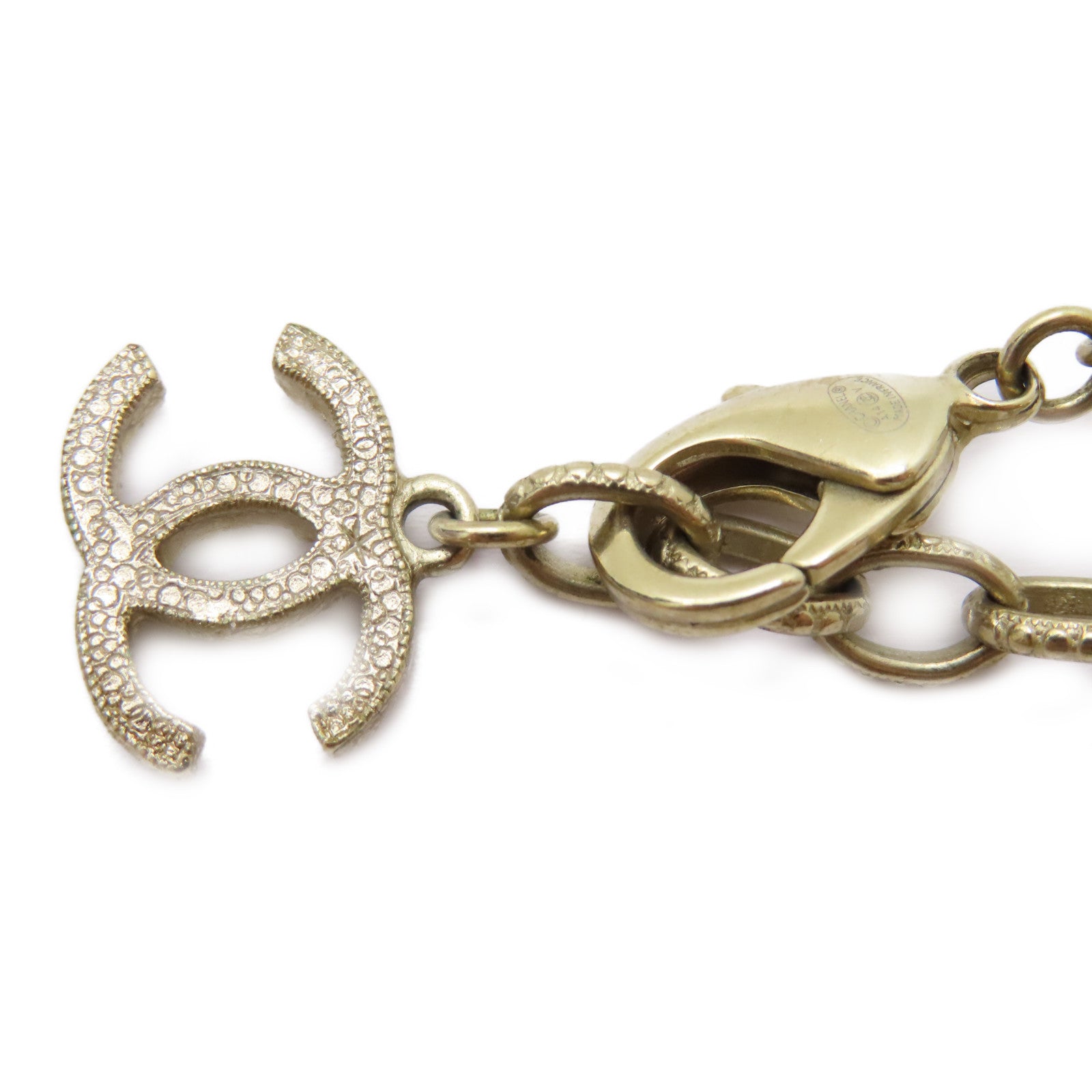 CHANEL 金屬Bracelet手鏈金色/白色