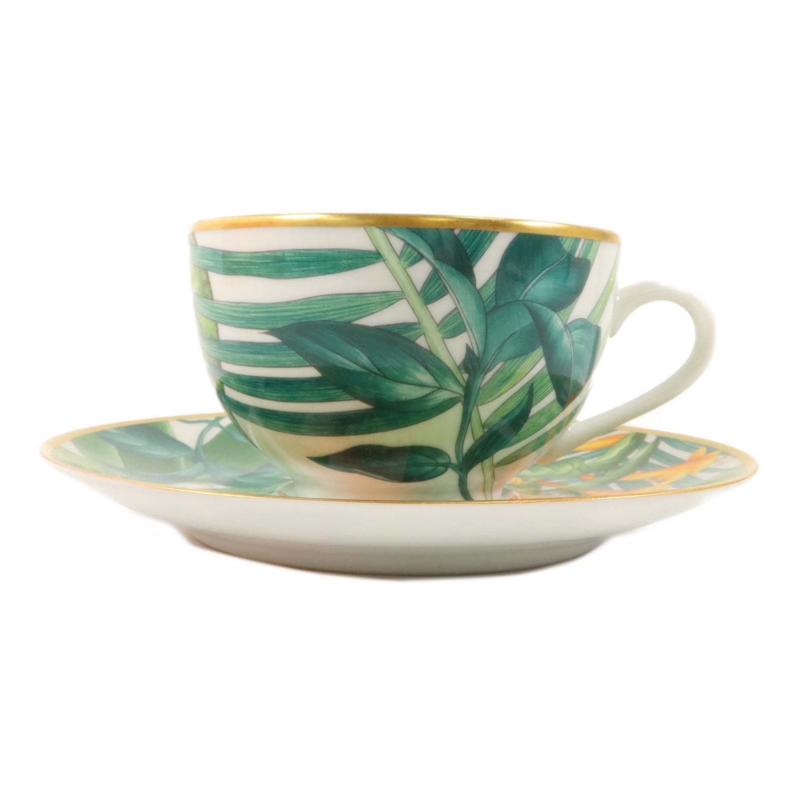 HERMES 瓷器Passifolia Teacup and Saucer茶杯和茶碟