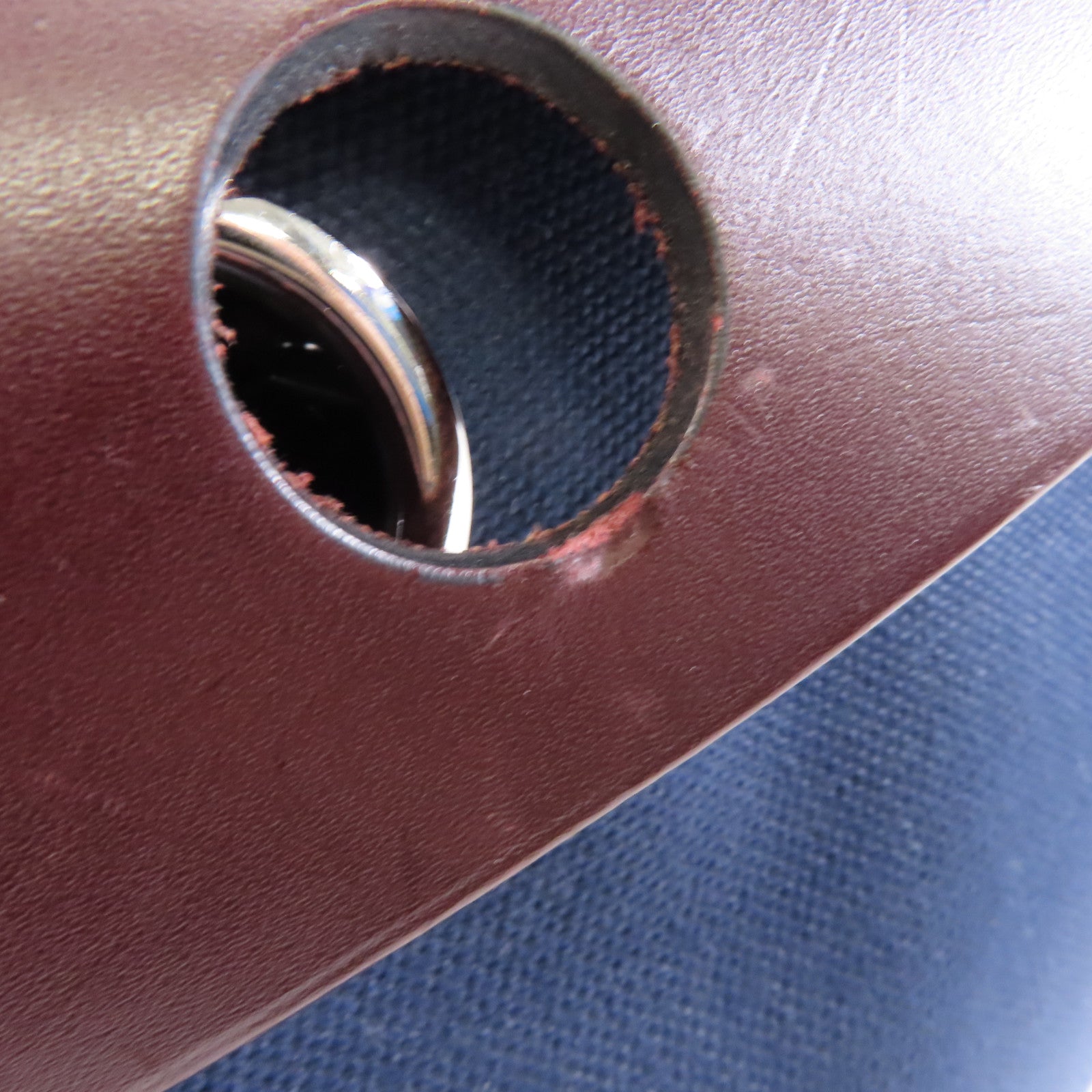 HERMES 帆布/皮革Herbag PM銀扣手挽肩背兩用袋Blue Marine深藍色