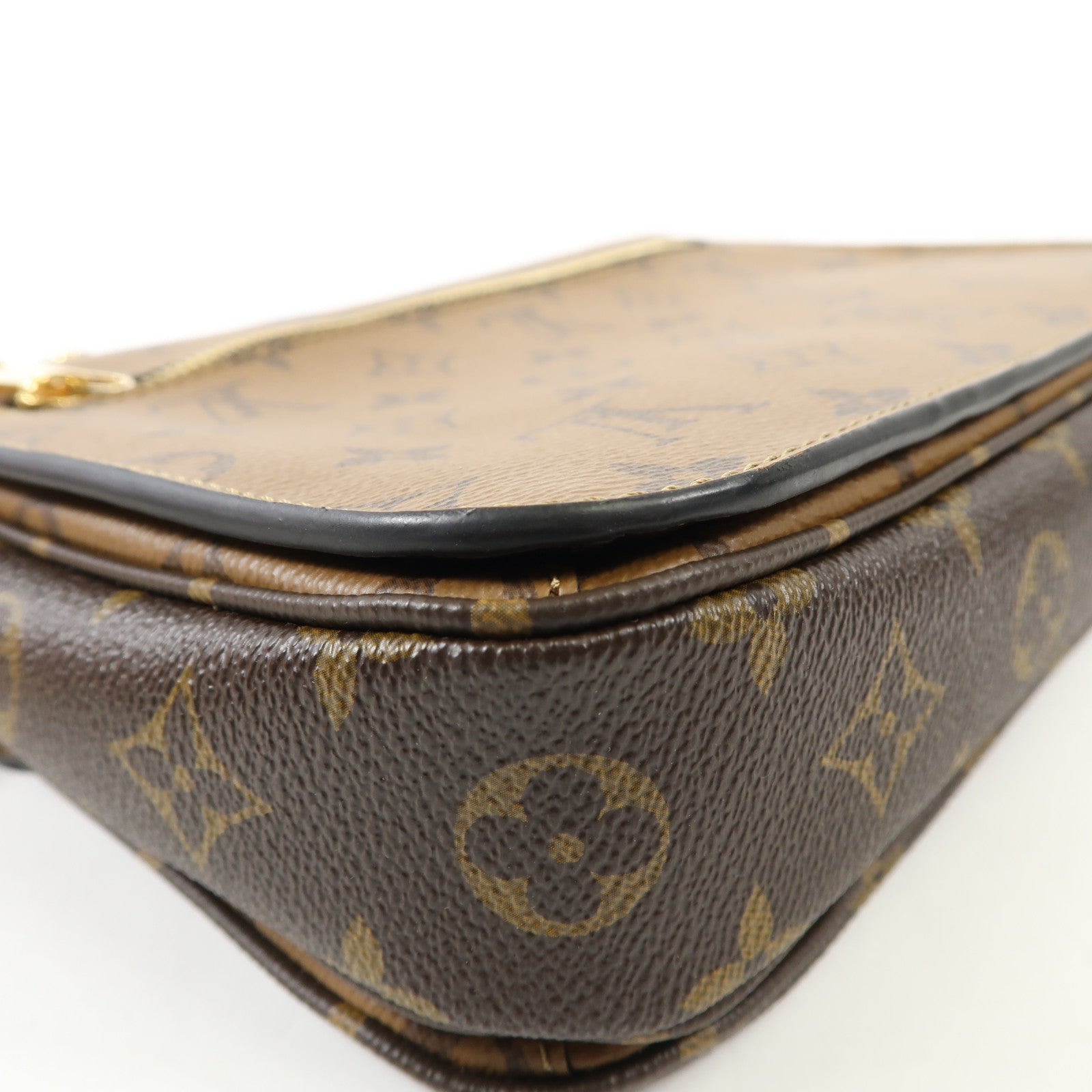 LOUIS VUITTON Monogram Reverse Pochette Metis金扣手挽肩背兩用袋