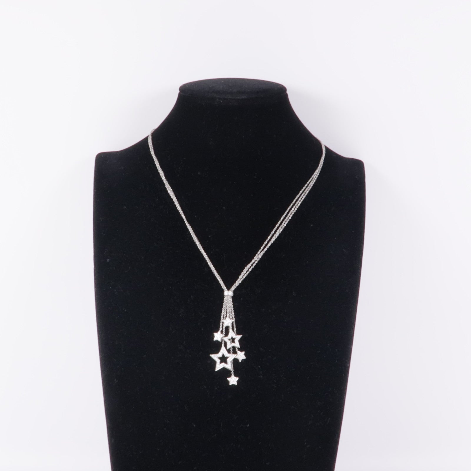 TIFFANY＆CO 【激減優惠】PT950鉑金Platinum Pave Diamond Star Drop Dangle鑽石項鍊