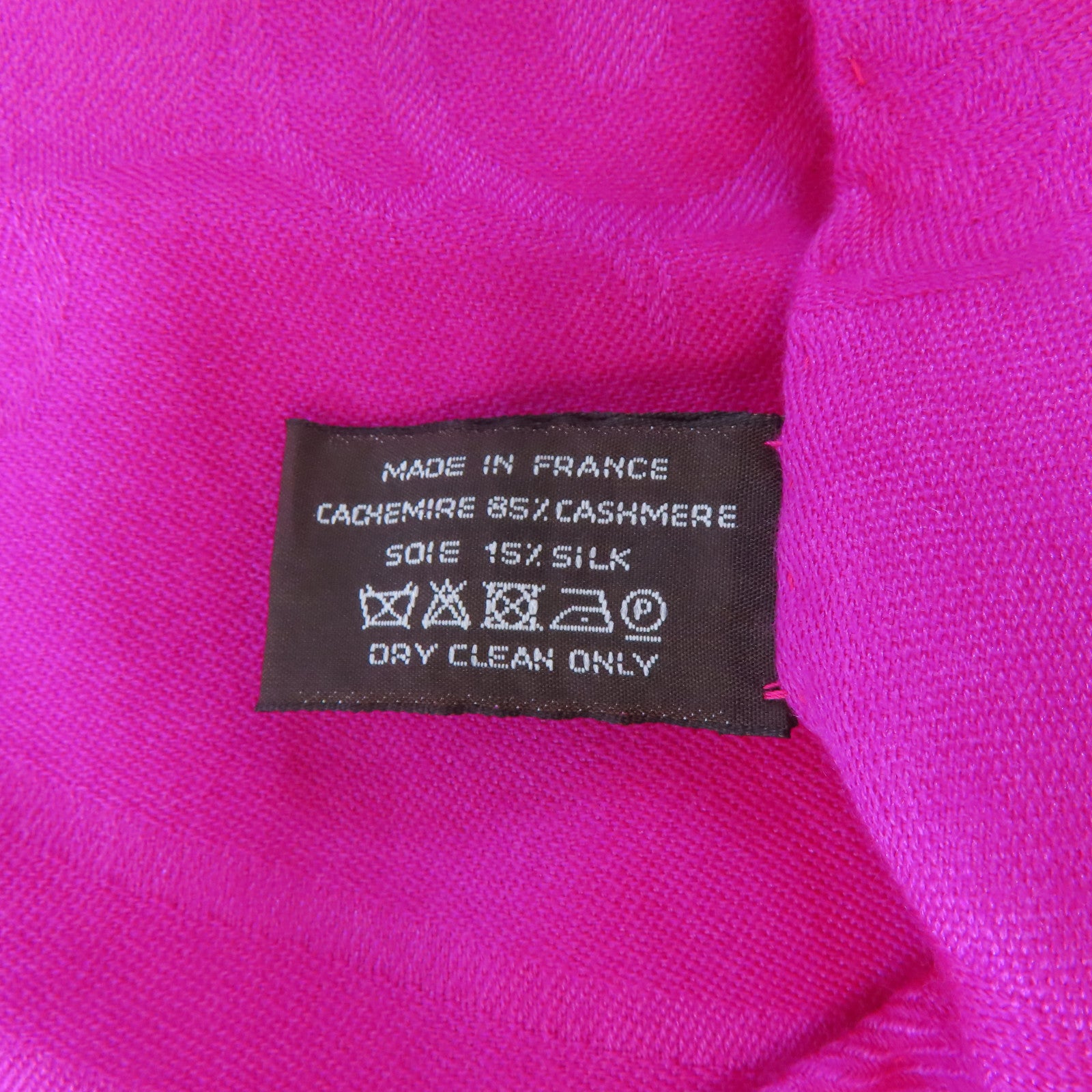 HERMES 羊絨/絲質Scarf圍巾Rose Indien/桃紅色