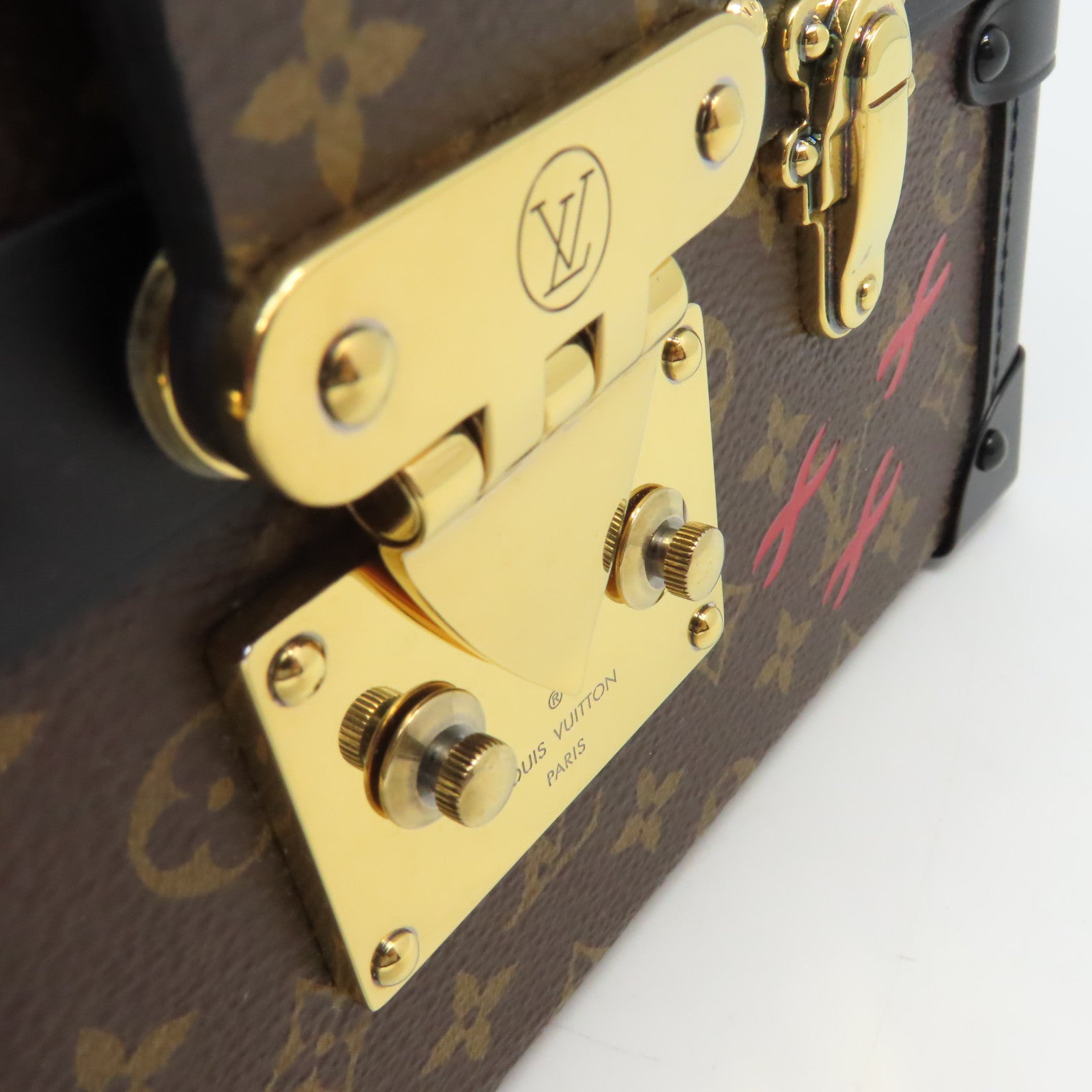 LOUIS VUITTON **【激減優惠】Monogram Petite Malle Shoulder Bag金扣肩背袋啡色/黑色