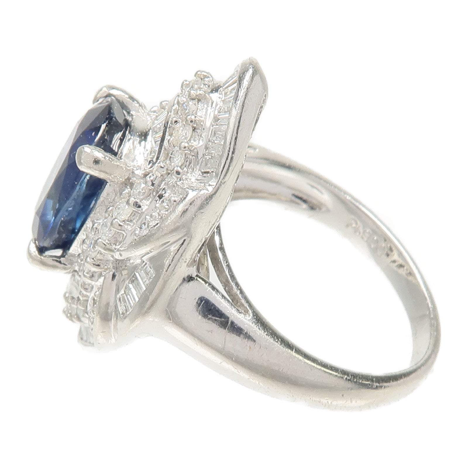 JEWELRY PT900鉑金/藍寶石Sapphire Diamond Ring鑽石戒指US#6