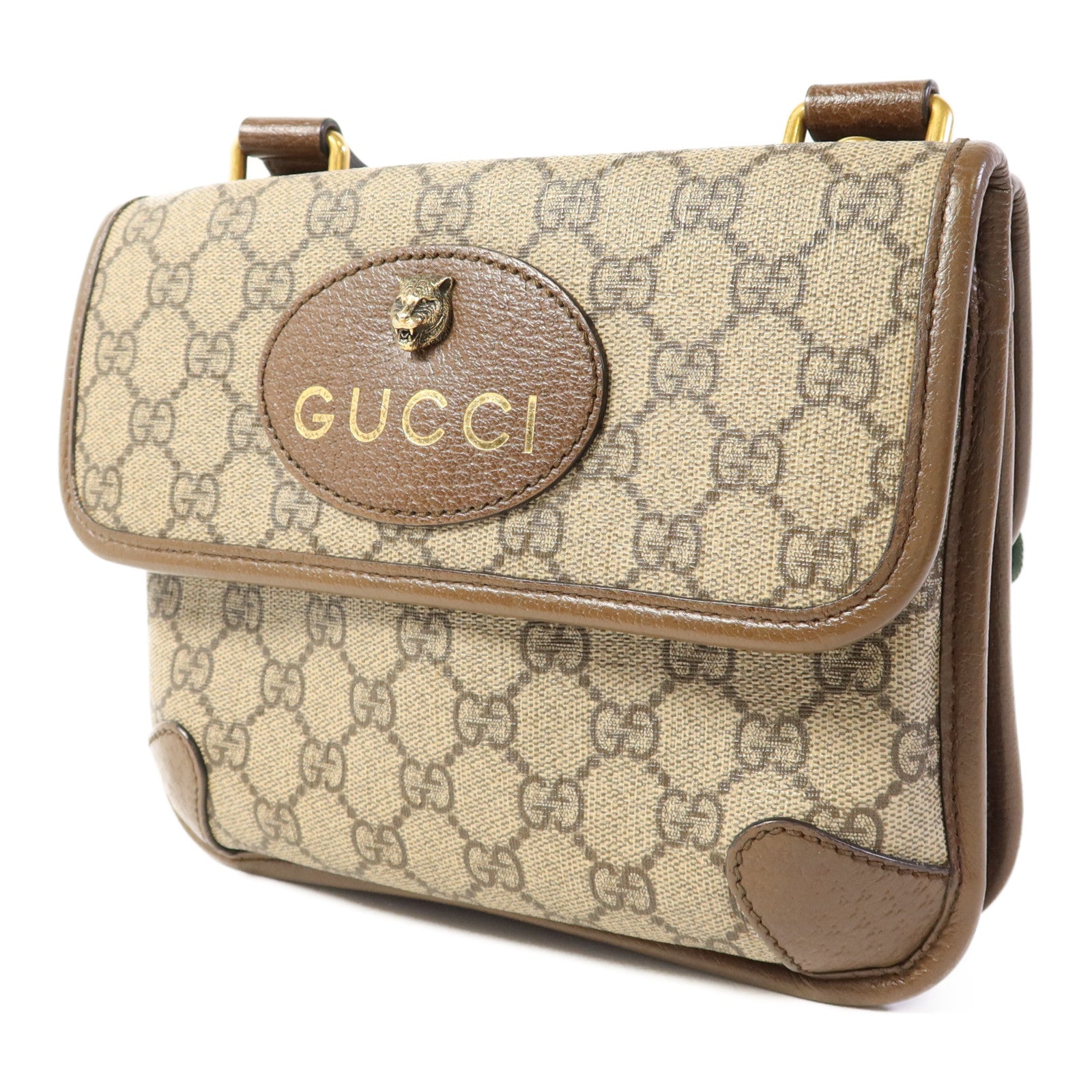 GUCCI 塗層帆布Neo Small GG Supreme金扣肩背袋