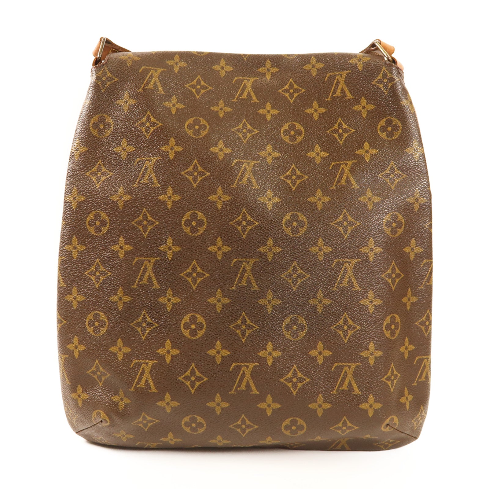 LOUIS VUITTON Monogram Musette金扣肩背袋棕色