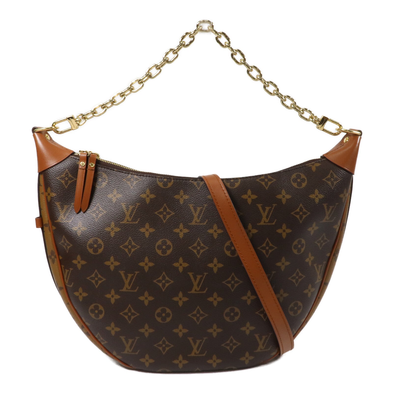 LOUIS VUITTON Monogram Reverse Loop Hobo手挽肩背兩用袋