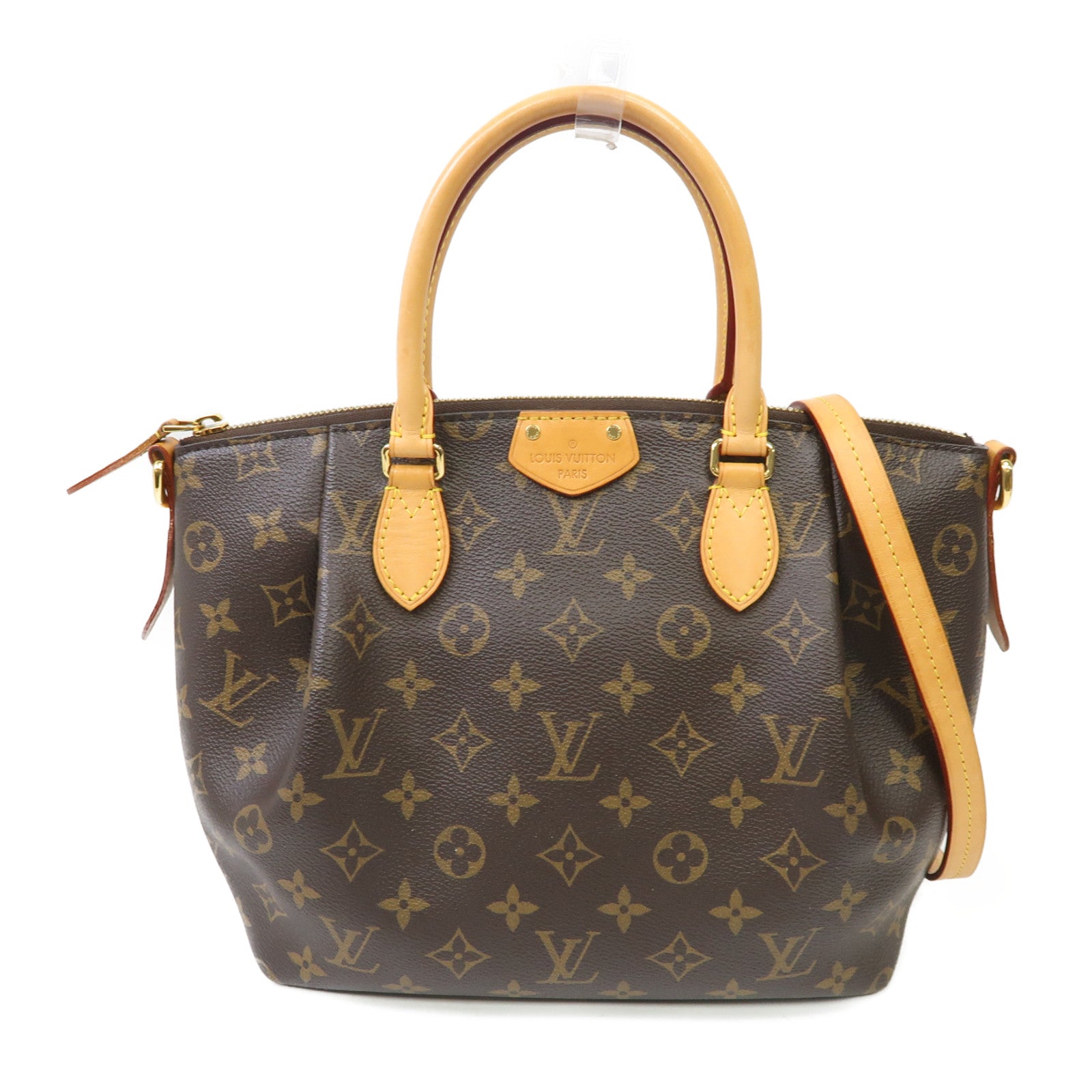 LOUIS VUITTON Monogram Turenne PM金扣手挽肩背兩用袋棕色