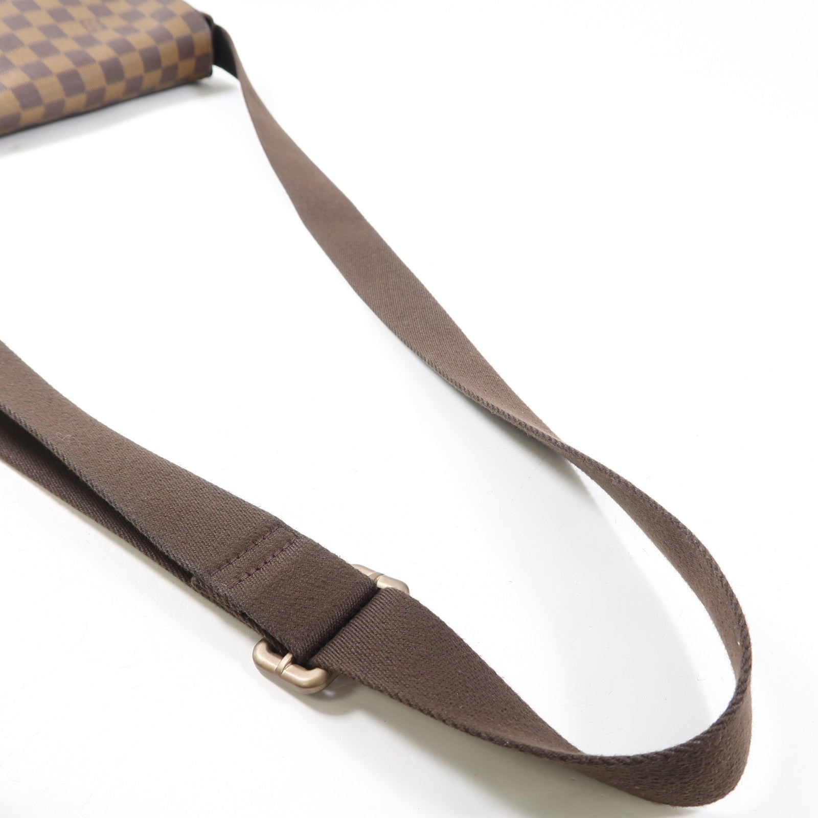 LOUIS VUITTON Damier Brooklyn MM金扣肩背袋啡色