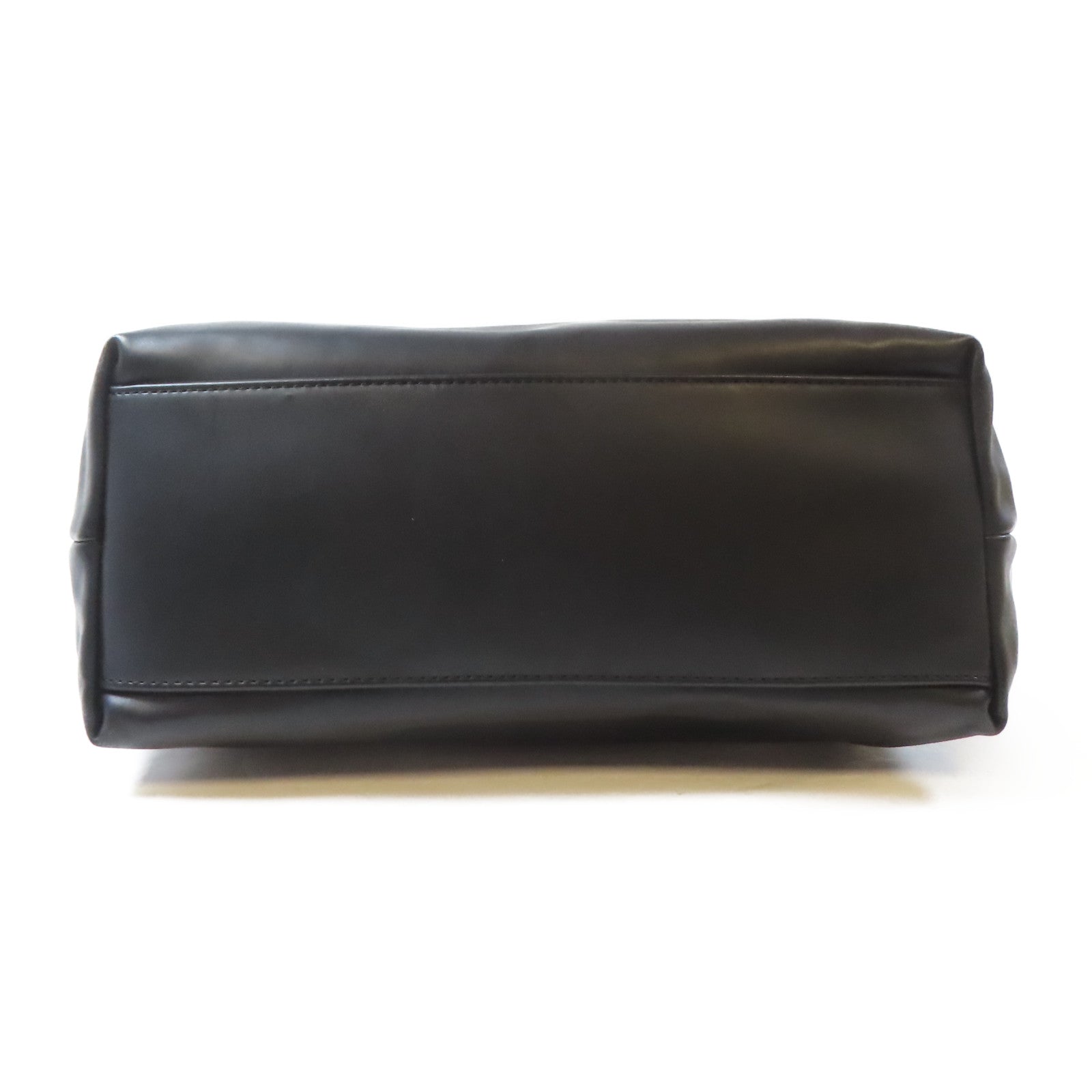 MOSCHINO 塗層帆布Shoulder Tote金扣肩背袋/手挽袋黑色