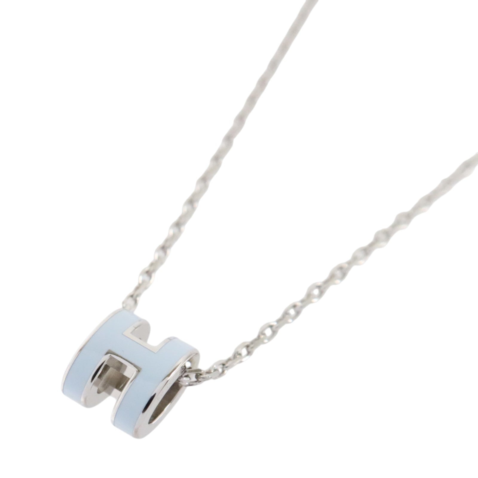 HERMES 金屬/琺瑯Mini Pop H Necklace項鏈