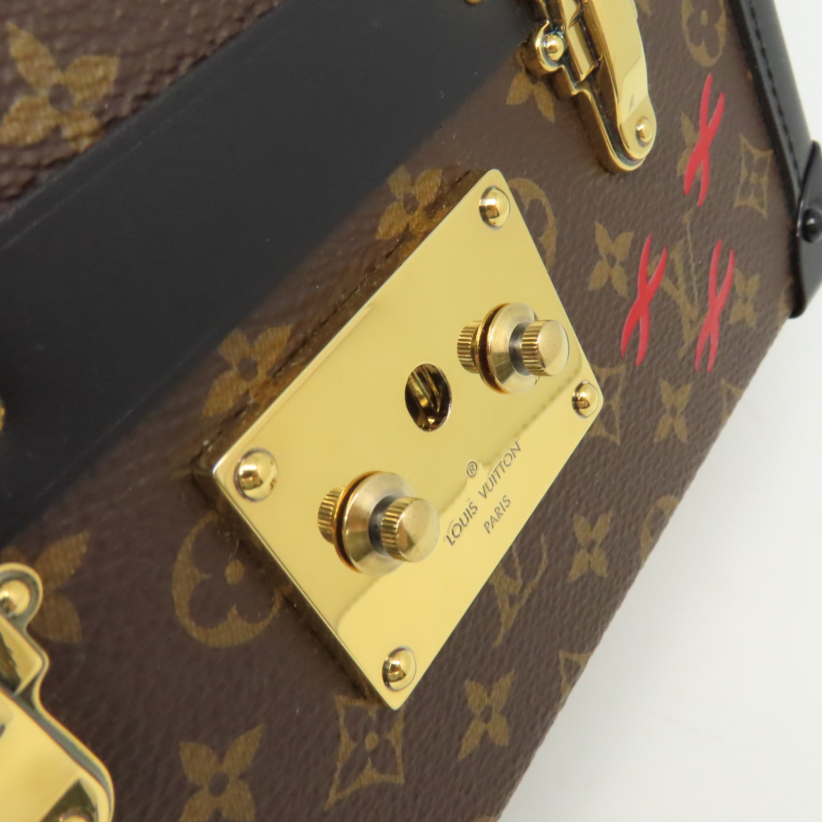 LOUIS VUITTON **【激減優惠】Monogram Petite Malle Shoulder Bag金扣肩背袋啡色/黑色