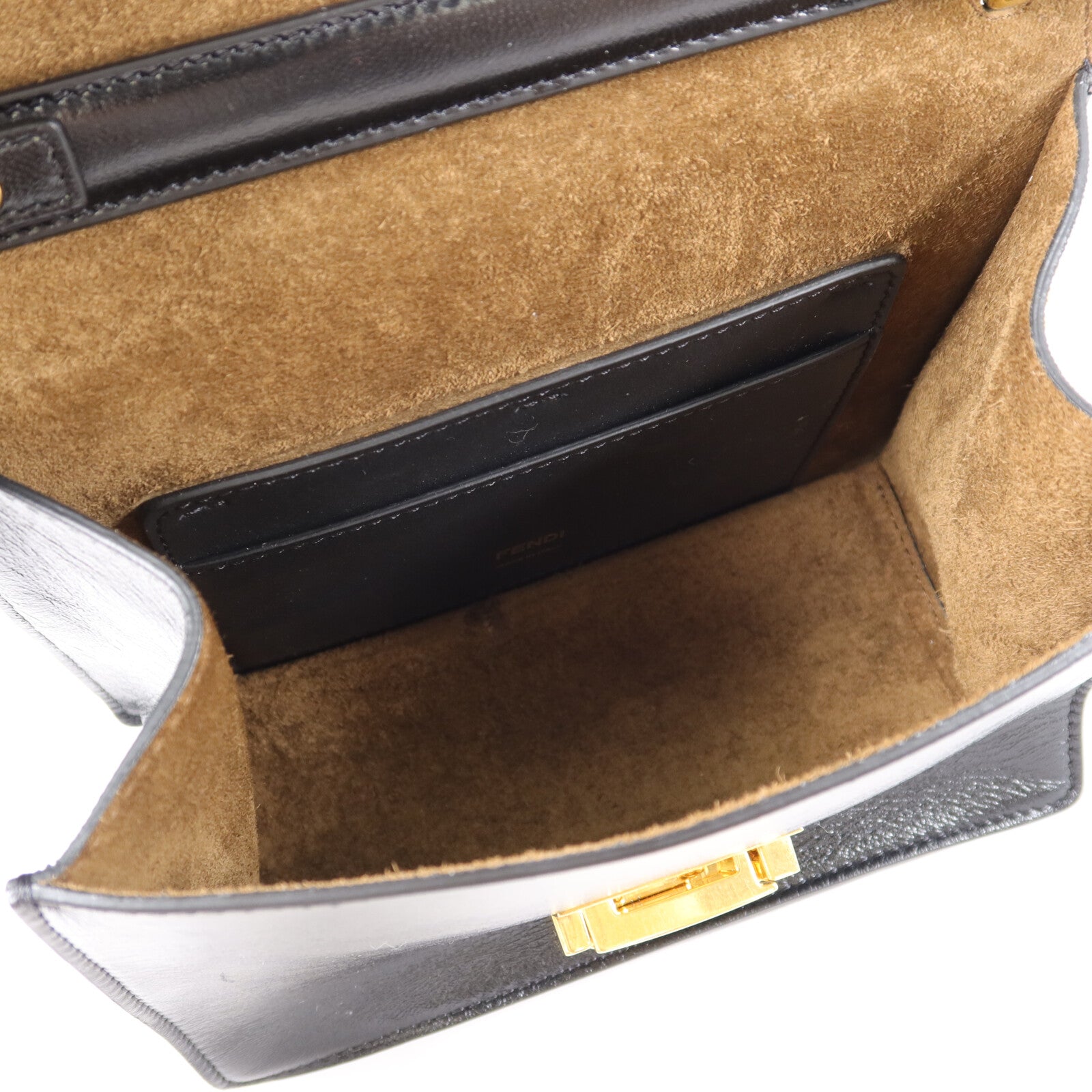 FENDI 牛皮皮革Kan U鏈帶肩背袋