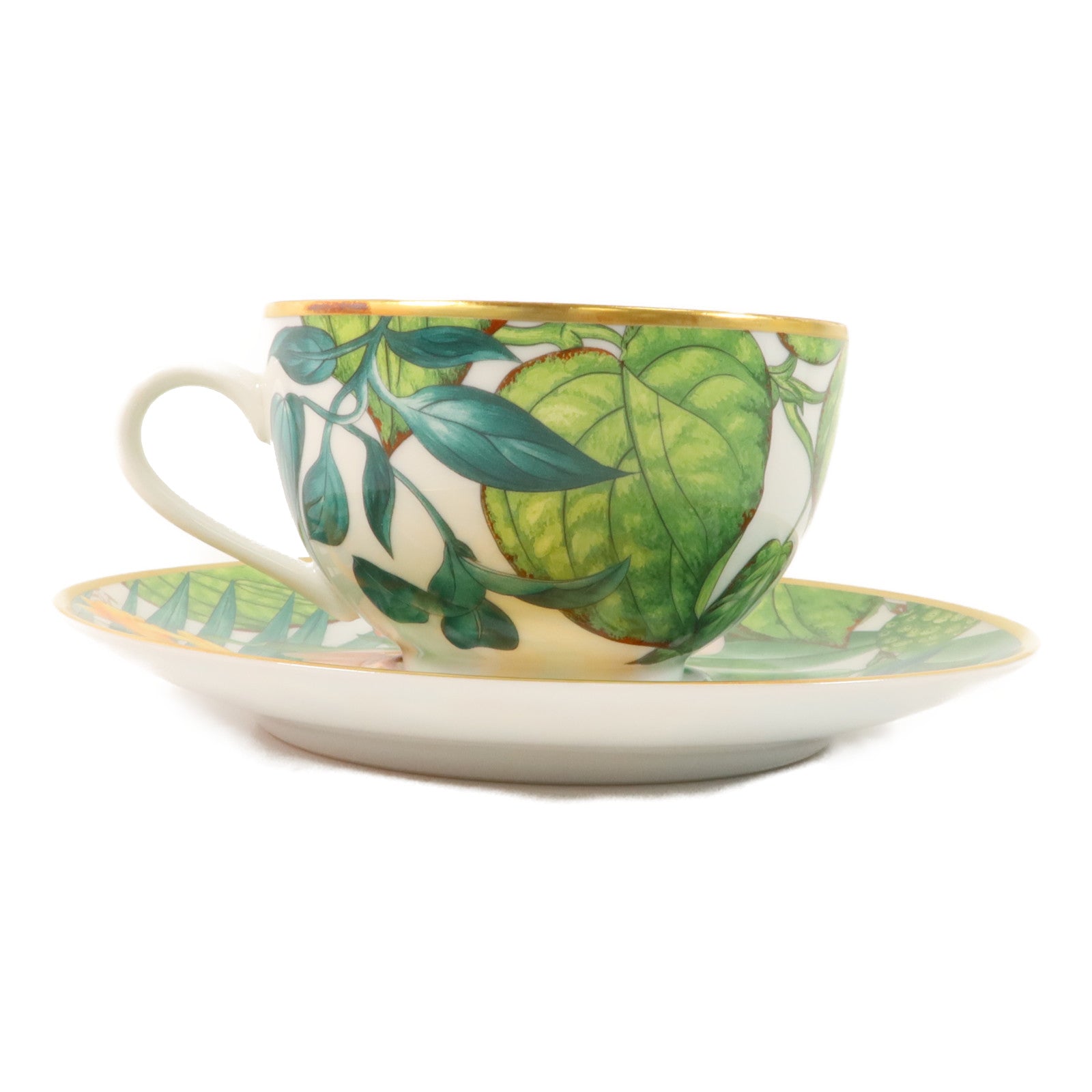 HERMES 瓷器Passifolia Teacup and Saucer茶杯和茶碟