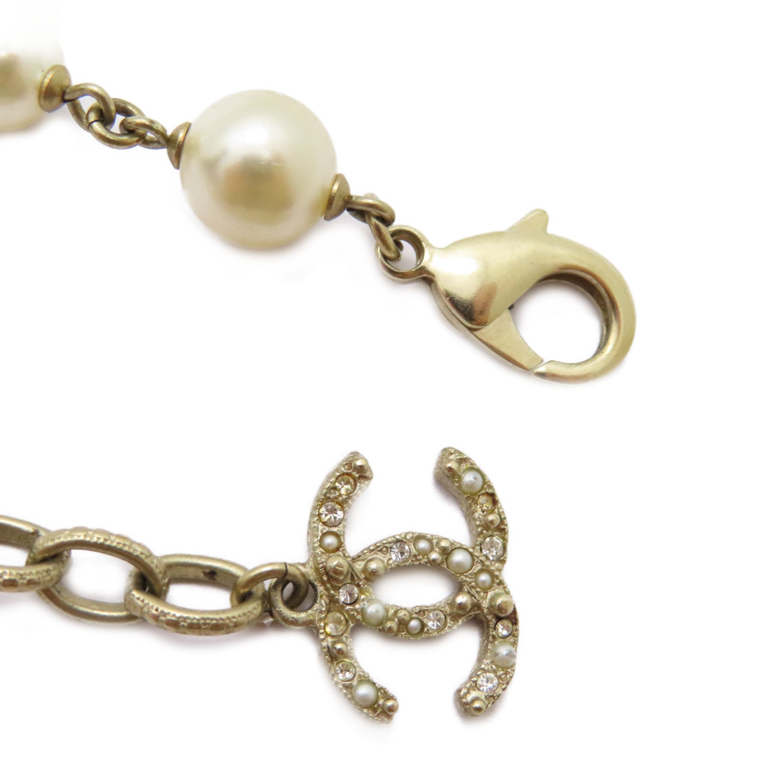 CHANEL 金屬Bracelet手鏈金色/白色