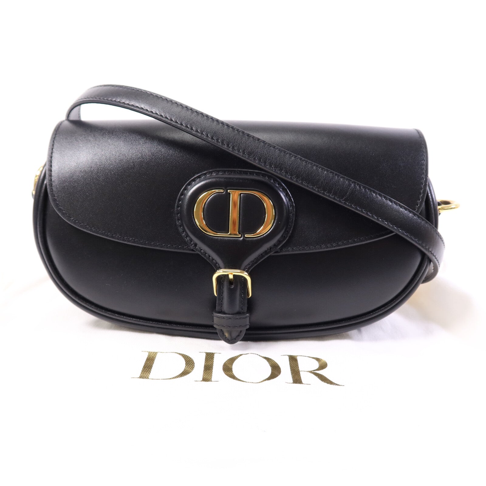 Dior 【激減優惠】牛皮皮革Bobby East West金扣肩背袋